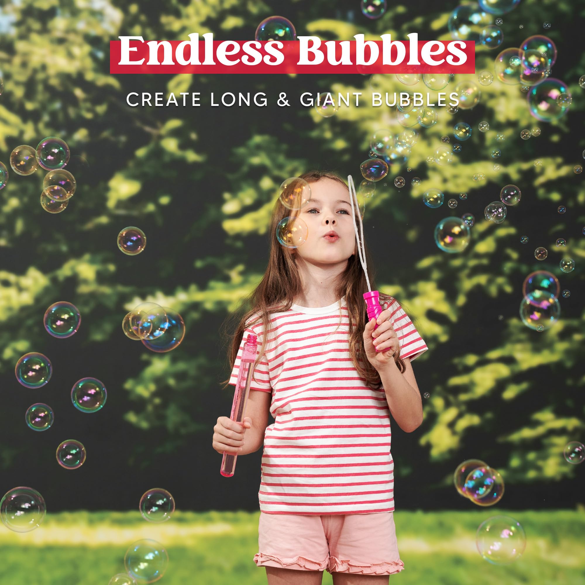 JOYIN 36 Pack 14.6’’ Big Bubble Wands Bulk, Bubble Blower for Kids, Party Favors, Easter, Birthday, Summer Outdoor & Indoor Activity — Amazon image 5