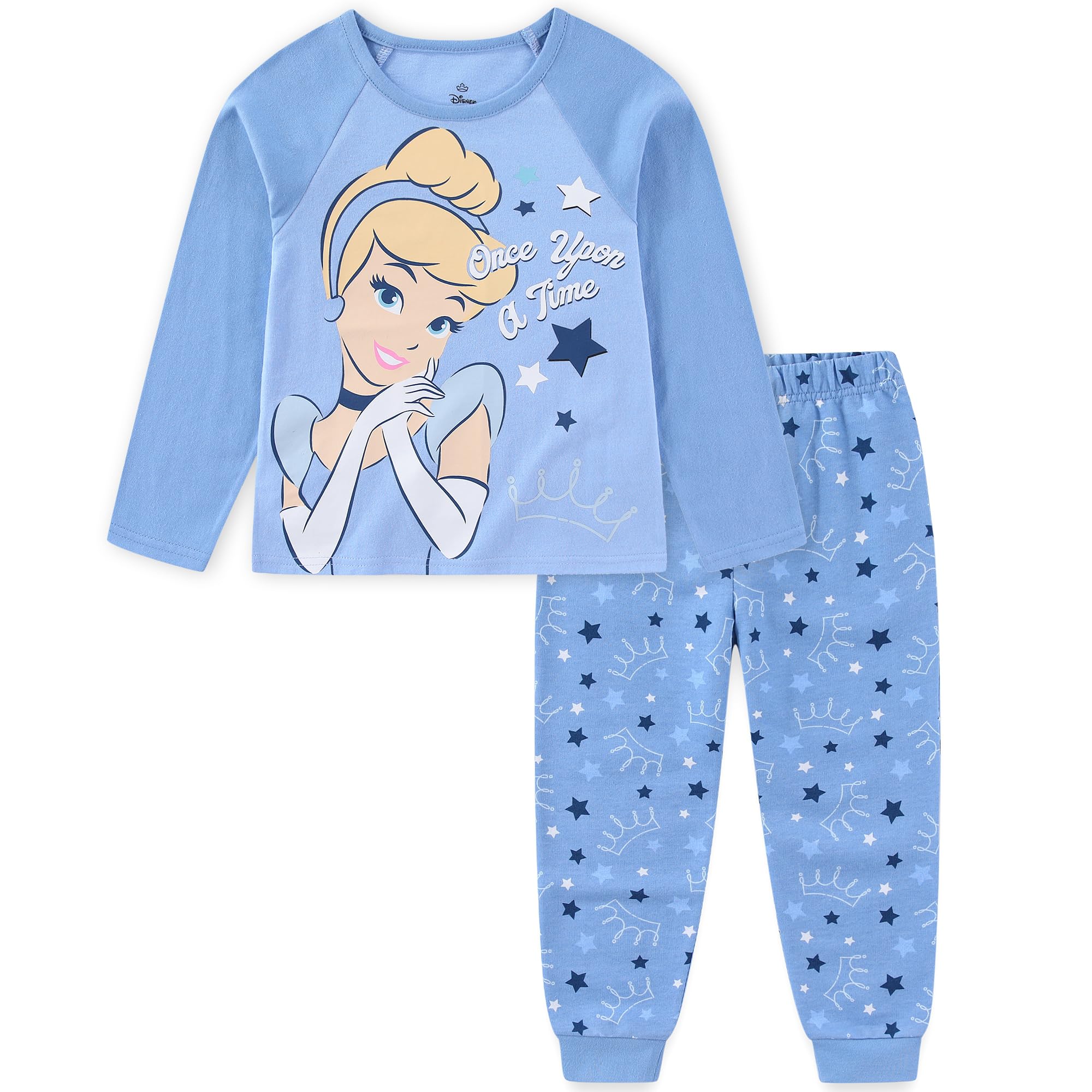 Disney Lilo and Stitch Frozen Minnie Mouse Princess Girls Long Sleeve Shirt and Pants Set for Infant to Big Kids