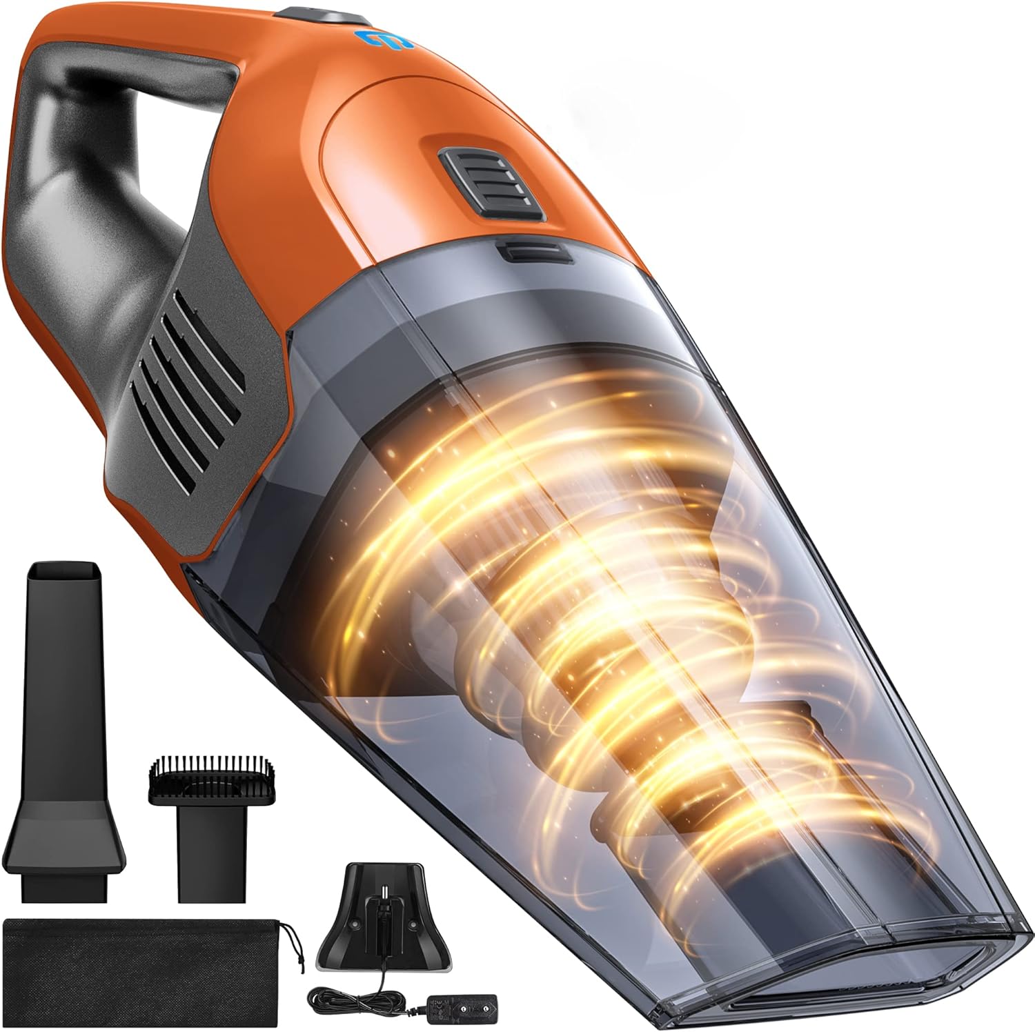 UmorAiro Handheld Vacuum, 8000Pa Suction Handheld Vacuum Cordless, 30min Runtime Lightweight Wireless Handheld Car Vacuum Cleaner, Handheld Vacuum Cordless Rechargeable for Home Carpet