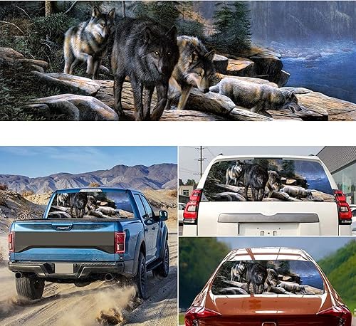 Miniatura 3 de Worth The Sticker Decal On My Car SUV Pickup Lorry Rear Window Arctic Wolf Car Rear Window Graphic Decal Rear Window Graphic Decal for Truck, SUV,