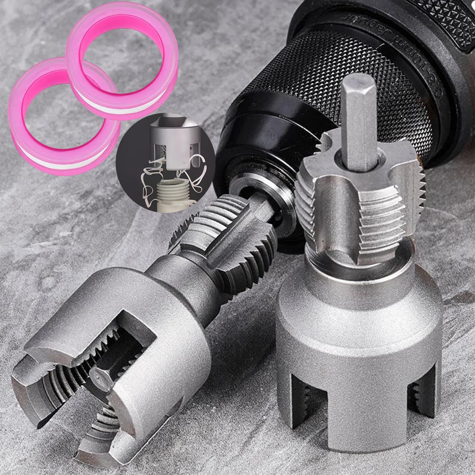 Generic 2x Accesorio Roscador de Tubos Herramienta Roscadora de Tubos para Reparación de Edificios de Cocina