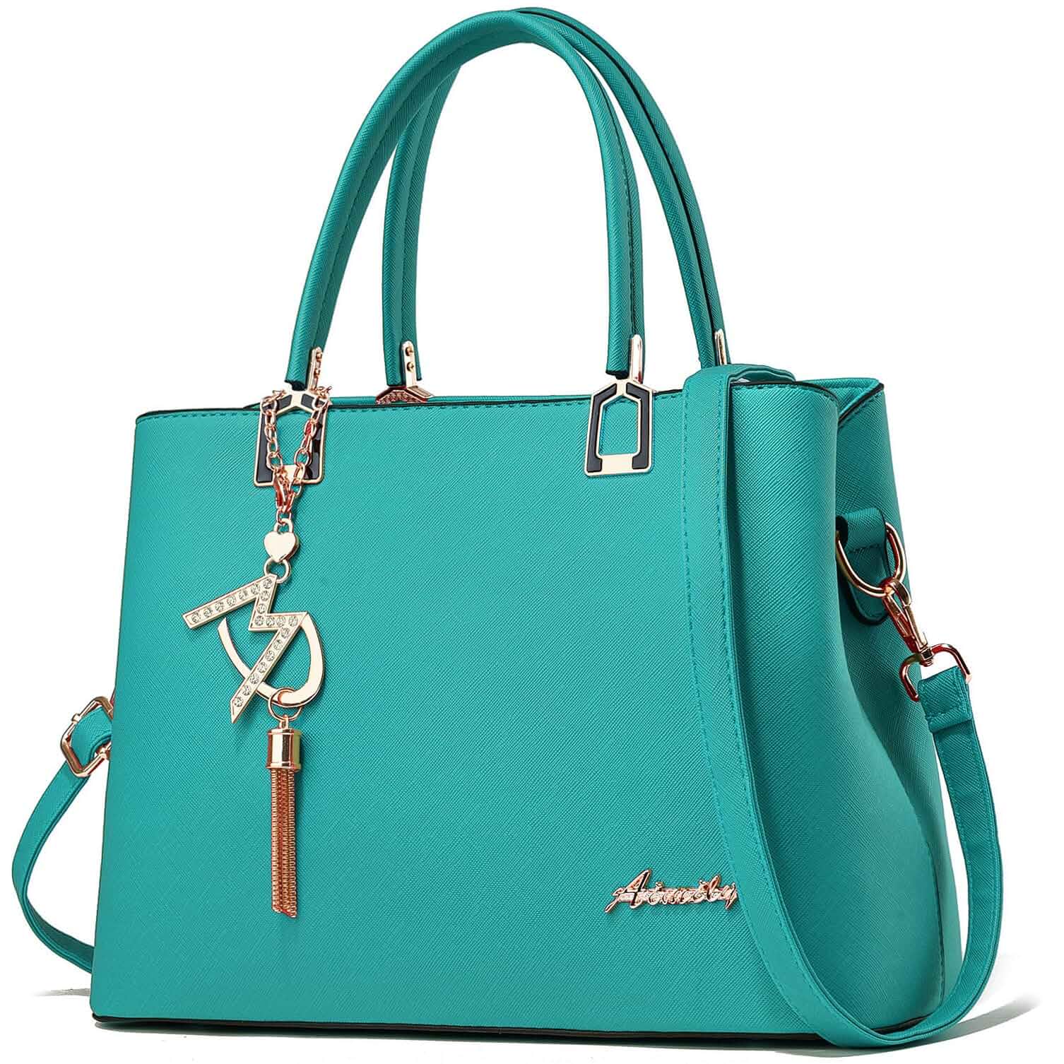 Womens Purses and Handbags Shoulder Bags Top Handle Satchel Tote Bag Tassel Charm for Ladies Designer Crossbody Purse, Detachable Long Strap, PU Leather Tote Handbag for Women