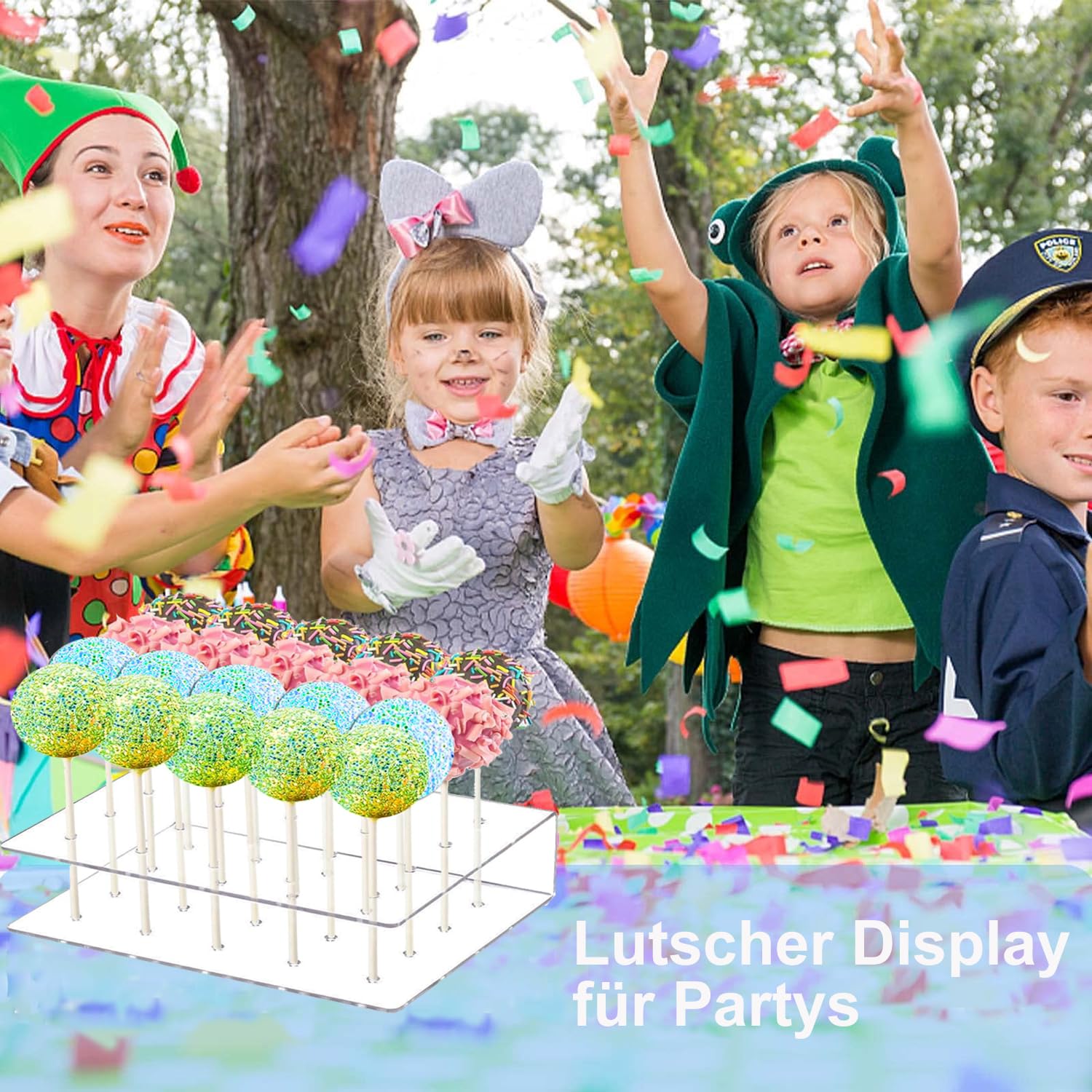 Set Supporto Cake Pop Con 200 Steli - 20 Fori Per Feste E Decorazioni - Foto 11