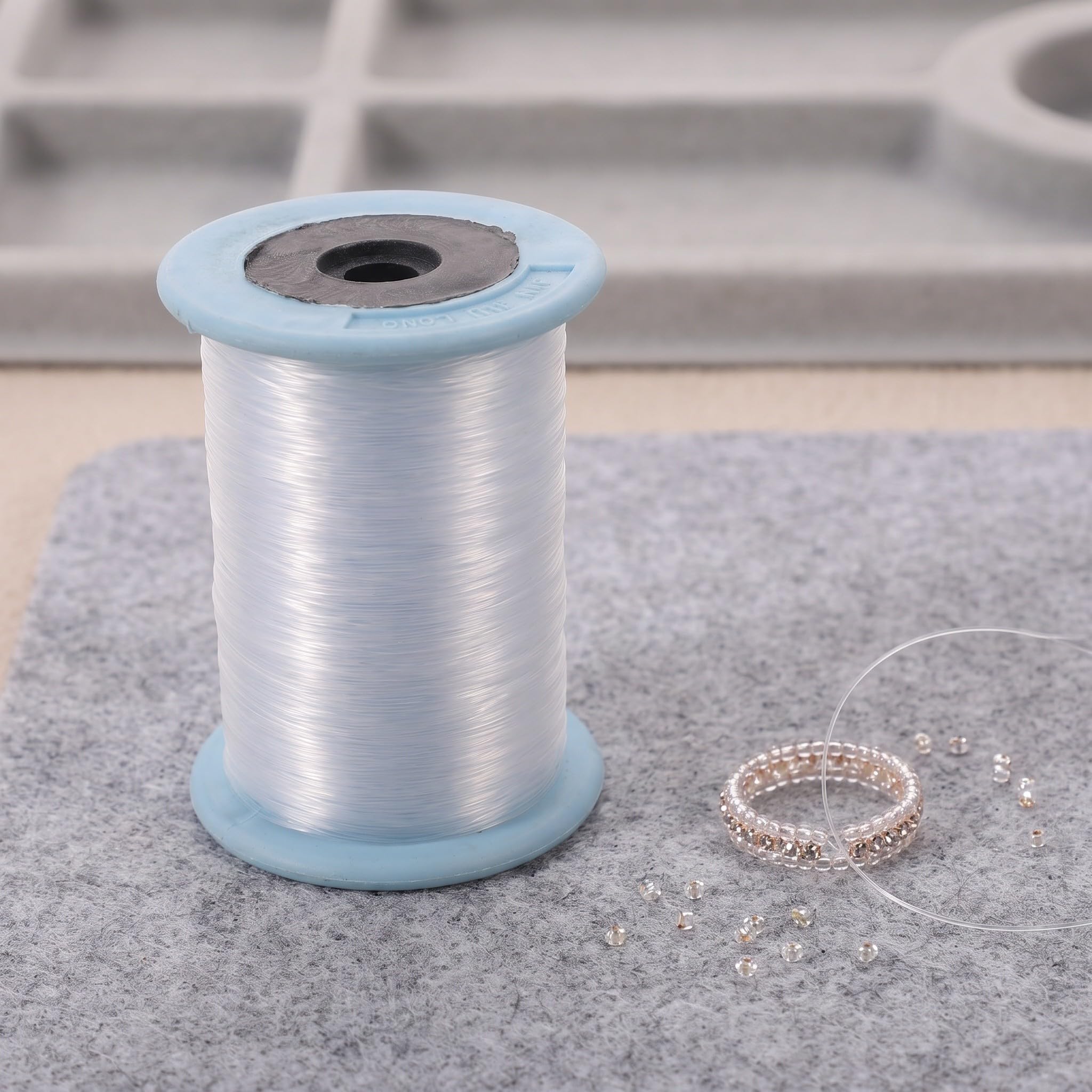 Artibetter 3 Rollen durchsichtige Angelschnur für Bastelarbeiten – 0,7 mm x 180 m transparentes Nylon-Nähgarn – dehnungsfreie, durchsichtige Angelschnur für Perlenarbeiten, Schmuck und