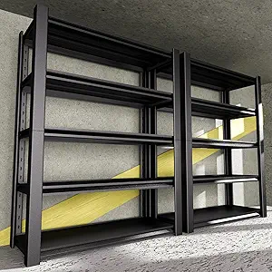 5-Tier Heavy Duty Garage Shelving Unit, 3000 LBS Capacity Metal Storage Rack 72" H x 48" W x 20" D, Adjustable Steel Shelves for Garage, Warehouse, Basement, Pantry, Workshop.2 Pack