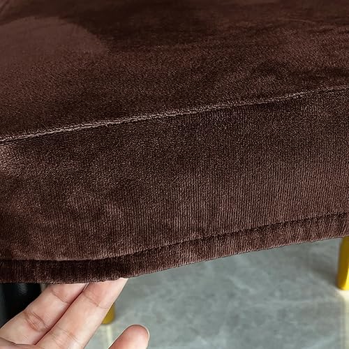 Miniatura 10 de Juego de 6 fundas elásticas de terciopelo para sillas de comedor con banda elástica, extraíbles y lavables, para sillas de comedor, color crema