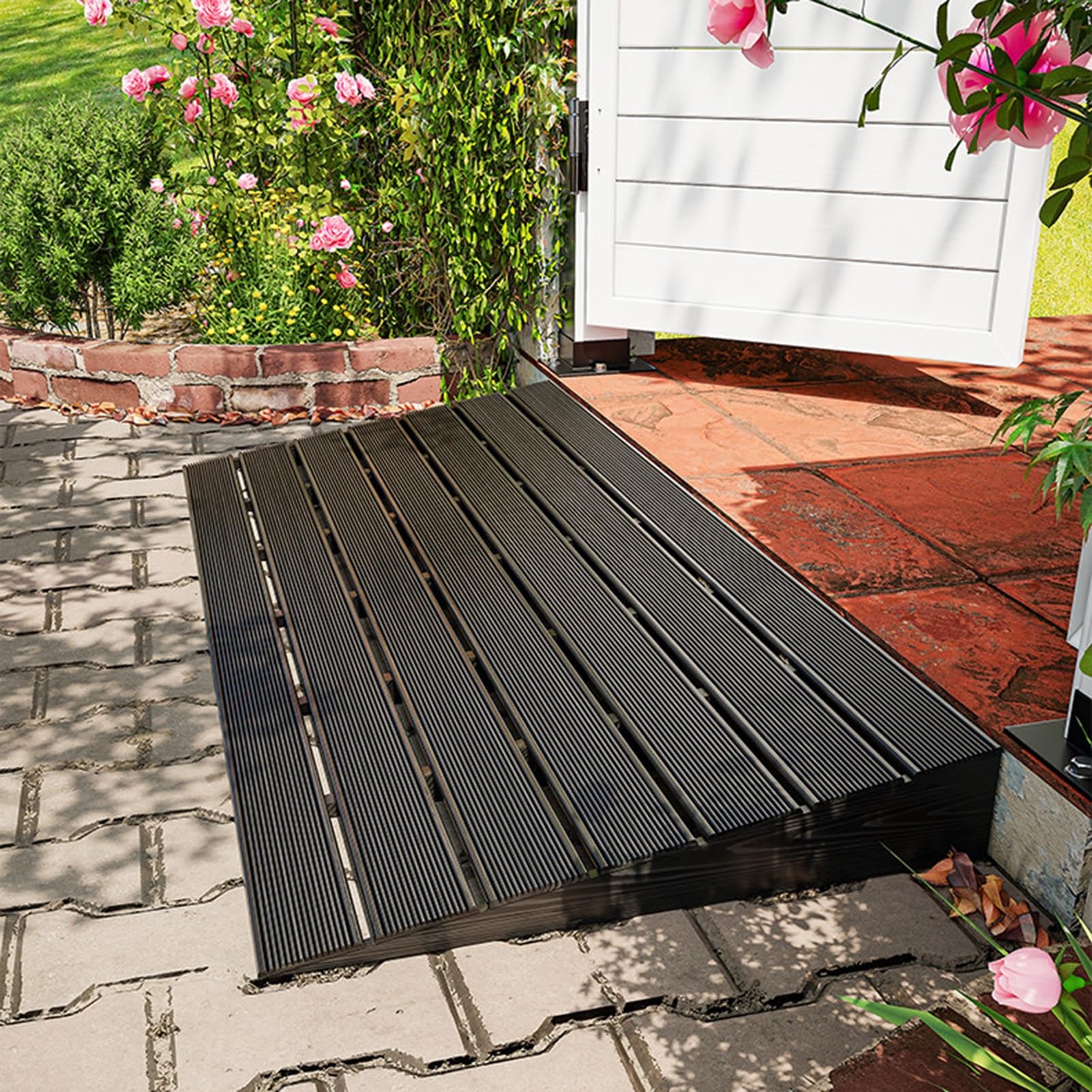 Sgabello in legno resistente, piattaforma robusta con barra trasversale rinforzata, ideale per giardino, matrimoni e hotel, facile da installare, design durevole