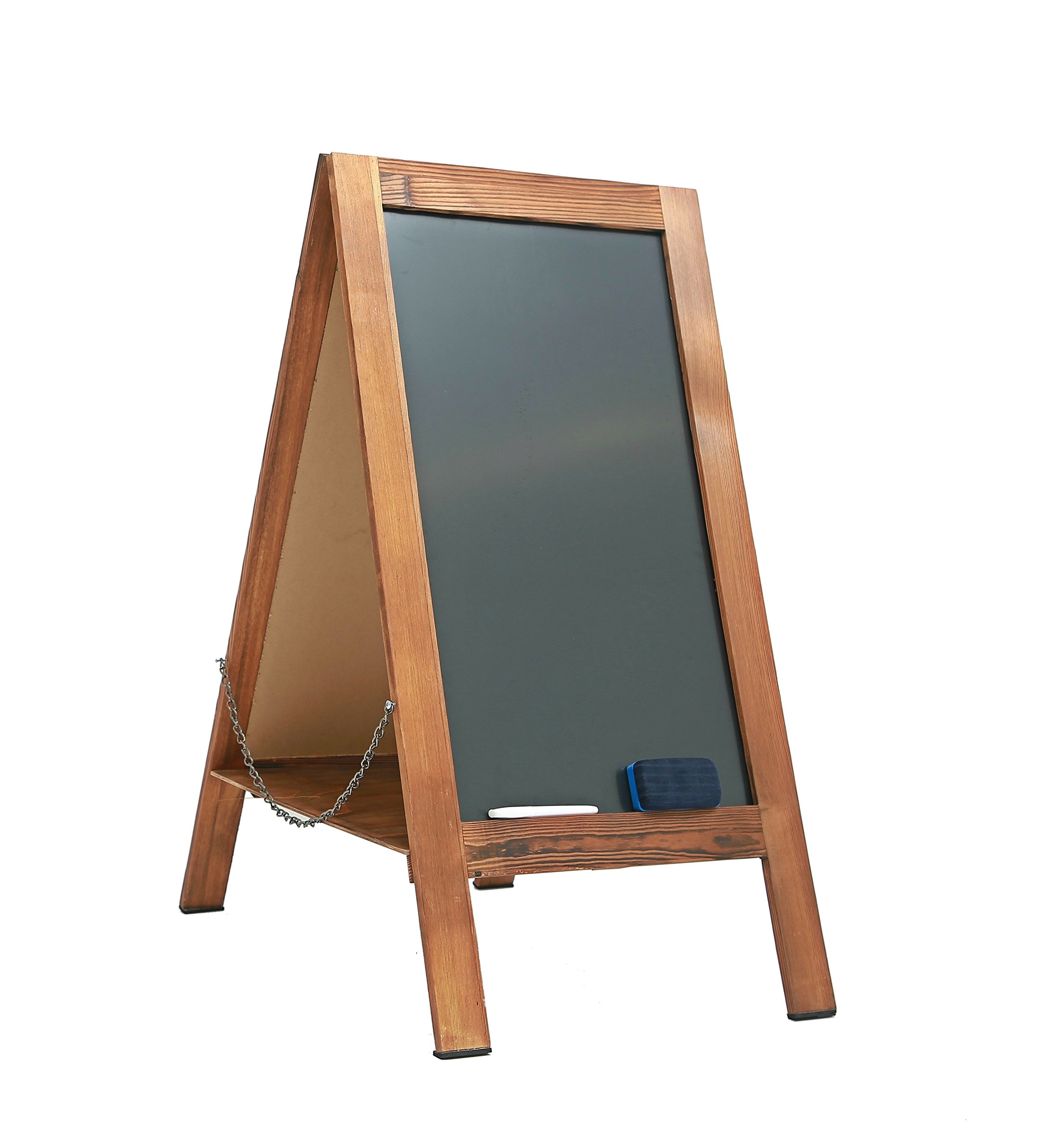 A Frame Chalkboard Sign 40''x20'' | Plus liquid chalk marker, eraser and one extra board| Sidewalk Sandwich Chalkboard | Restaurant Blackboard | Menu Display Sign | Rustic Vintage Easel Wedding Board