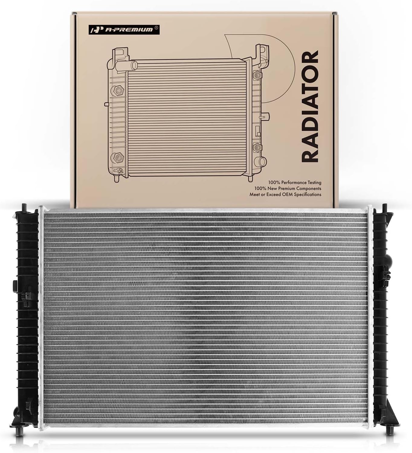 A-Premium Engine Coolant Radiator with Transmission Oil Cooler Compatible with Ford Fusion 2006-2009 & Lincoln Zephyr 2006 & Mercury Milan 2006-2009, Automatic Transmission