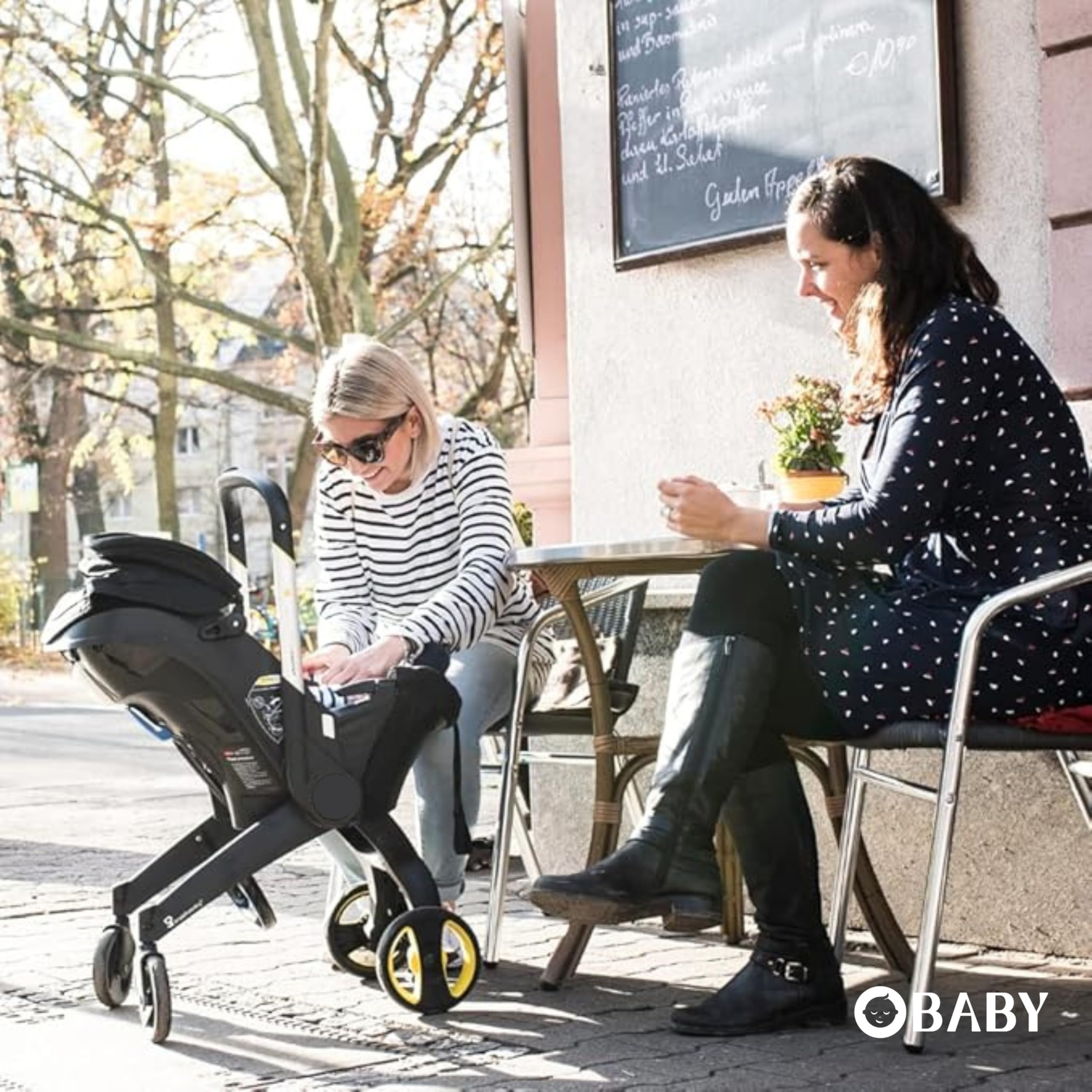 OBABY Car Seat/Travel Stroller/Convertible/Adjustable seat/ 5 Point Safety Harness/Ergonomic/Foldable Reclining seat/Multi-Position Stroller for New Born and Toddler - Image 9 thumbnail