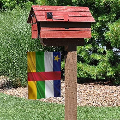Miniatura 4 de Bandera de la República Centroafricana para jardín, bandera de doble cara para decoración al aire libre, 12.5 x 18 pulgadas, banderas de jardín de