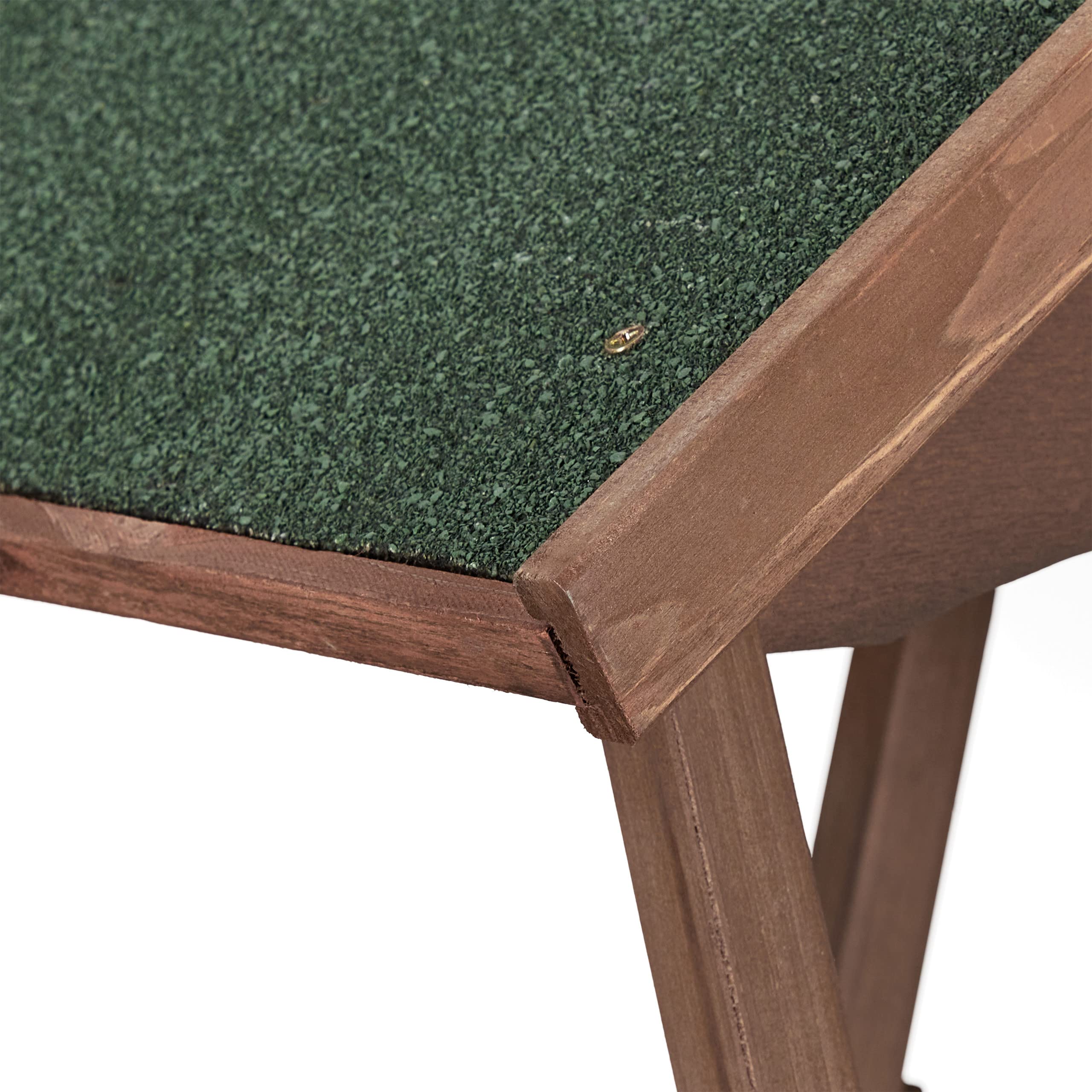 Relaxdays Mangiatoia per Uccelli con Treppiede, Casa con Tetto, Resistente alle Intemperie, 139x70x60 cm, Marrone/Verde