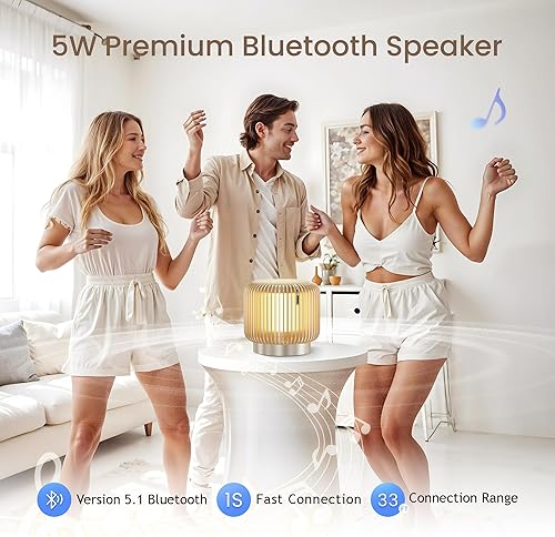 Miniatura 4 de Actualizado Máquina de sonido de ruido blanco altavoz Bluetooth para adultos y niños, 26 sonidos relajantes, luz nocturna regulable, 4