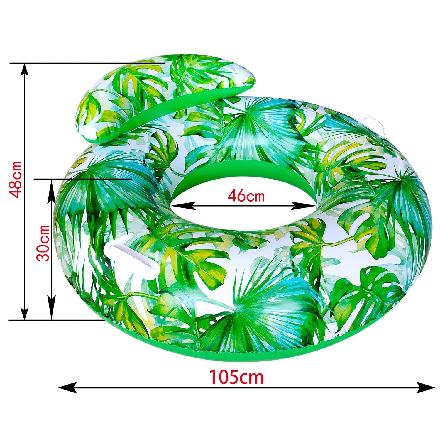 Pool floats for adult Adult Beach Floats,Inflatable Rafts Swimming Pool Air Sofa Floating Chair Bed,with Two Handles - Image 2