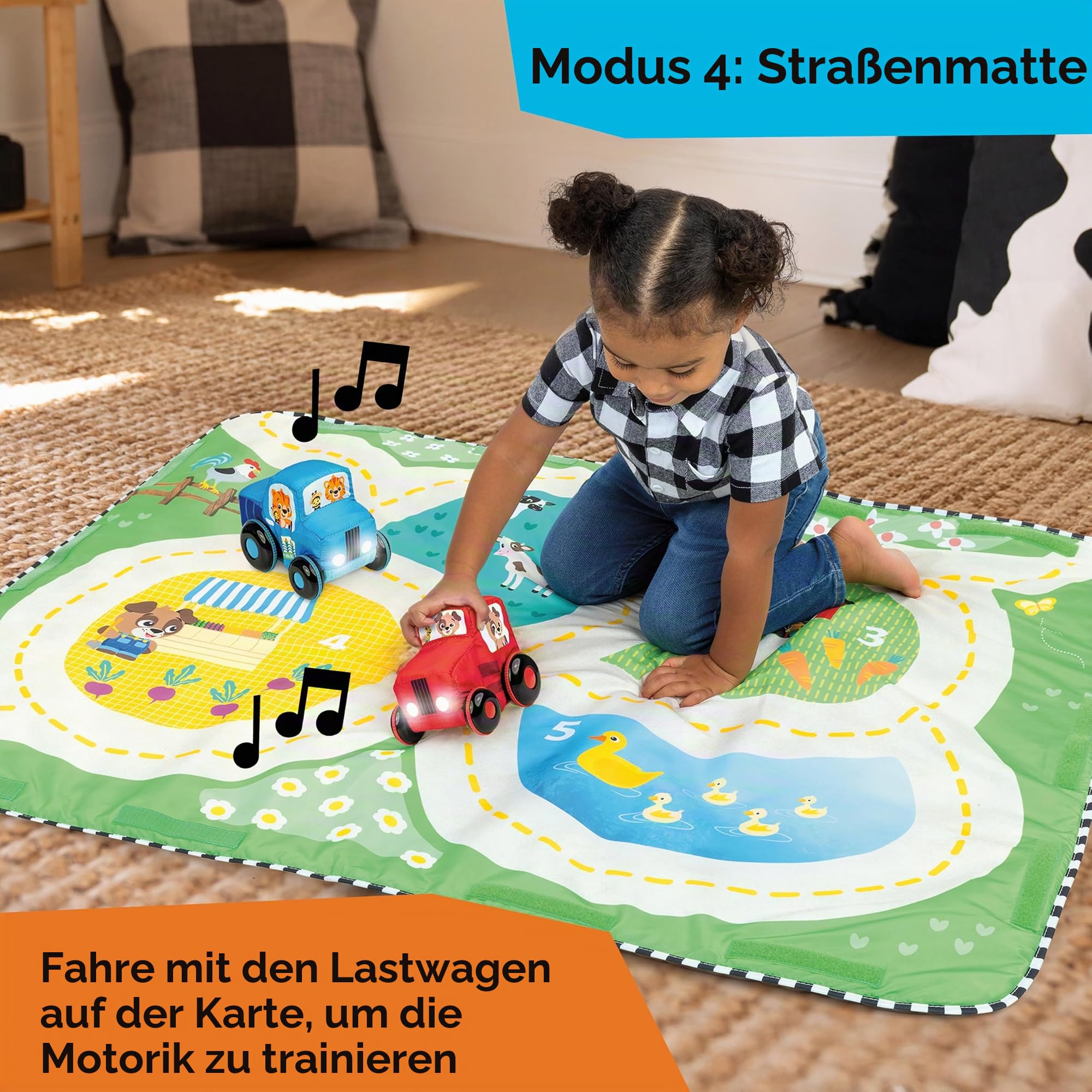 Baby Einstein Spielbogen Baby Spielmatte Farm Explorers, mit extra großer Spielmatte, Aktivitätsspielzeug mit Formensortierer, Alter: 0 Monate bis 4+ Jahre
