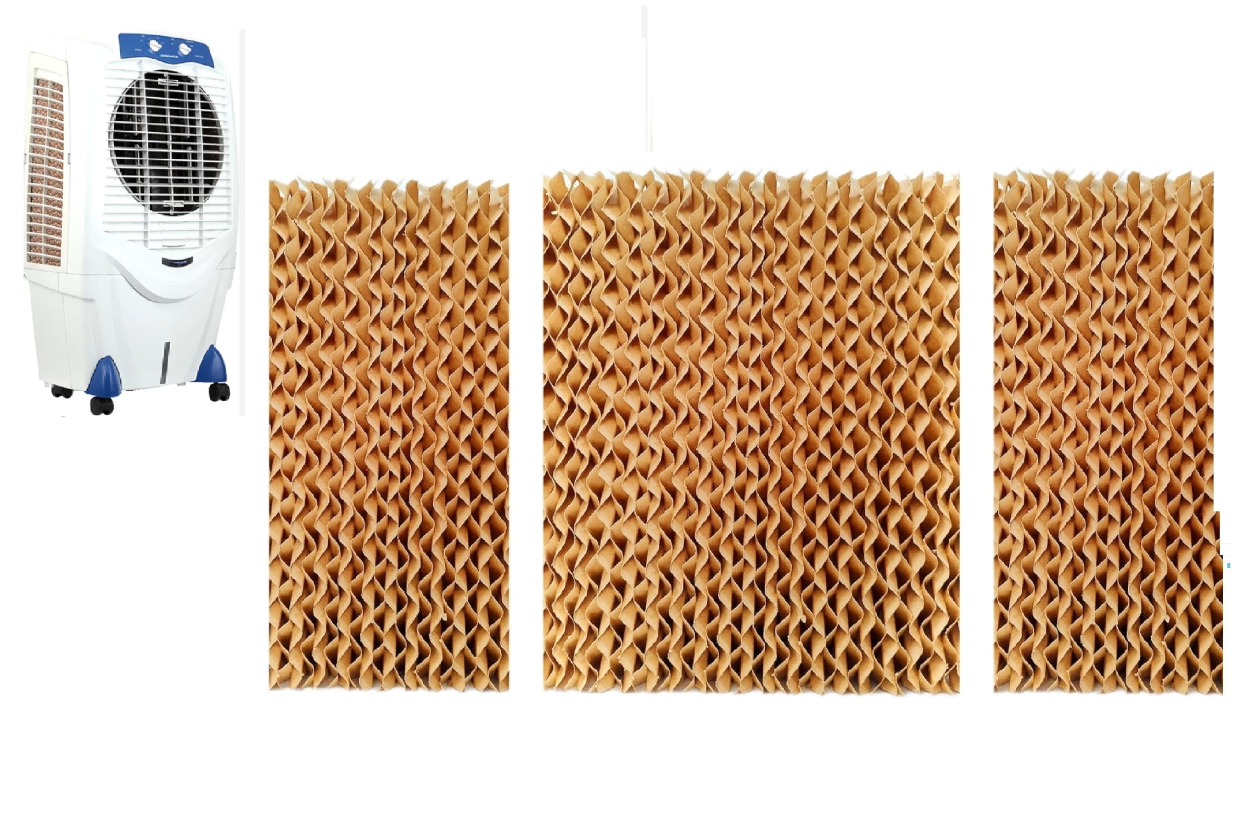 PrimeWave Honeycomb for Kelvinator Nubra KCD-A550-55 Litres Desert Air Cooler set of 3 (brown)-image-3