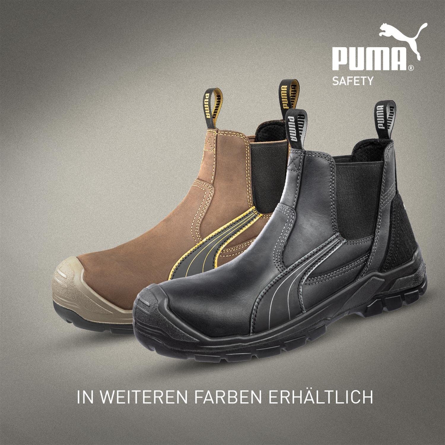 PUMA Safety Arbeitsstiefel Herren S3 TANAMI MID – Robuste Slip-On Stiefel aus Leder mit Schutzkappe – Wasserdicht & rutschhemmend für Arbeit & Outdoor
