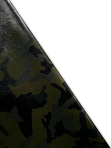Piel de vaca camuflaje (verde militar, 20 pies cuadrados (lado completo))