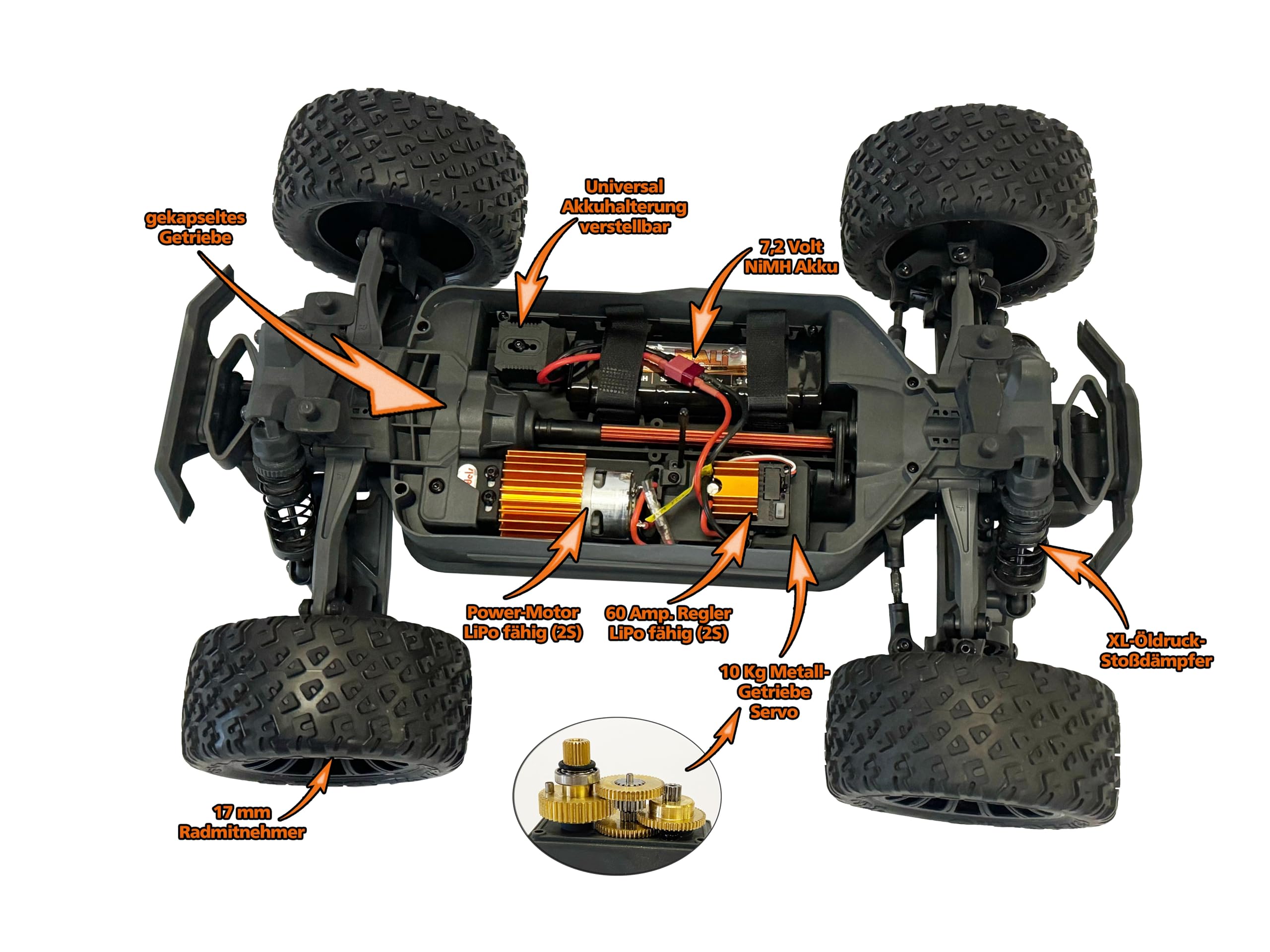 Z-10 Competition Truggy BR Brushed RTR (dł. x szer. x wys.) 50 x 36 x 23 cm, ok. 3600 g, skala 1:10XL, do 40 km/h, od 14 lat, w zestawie akumulator i kabel do ładowania USB, zdalnie