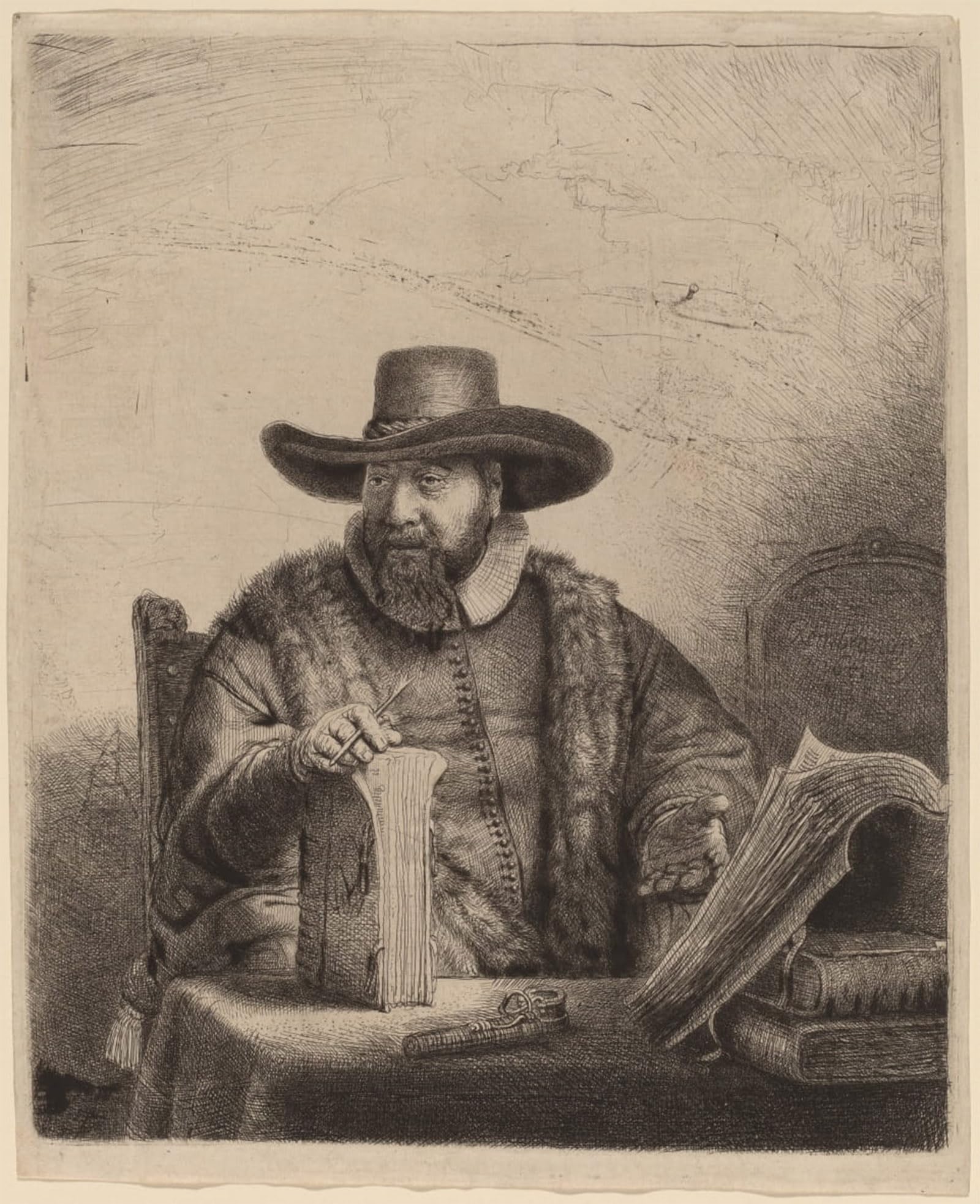 POSTERIIk Famous Print Pop Art Wall Art Graffiti Cornelis Claesz Anslo by Rembrandt van Rijn Art Prints for Home Decor 60x90cm