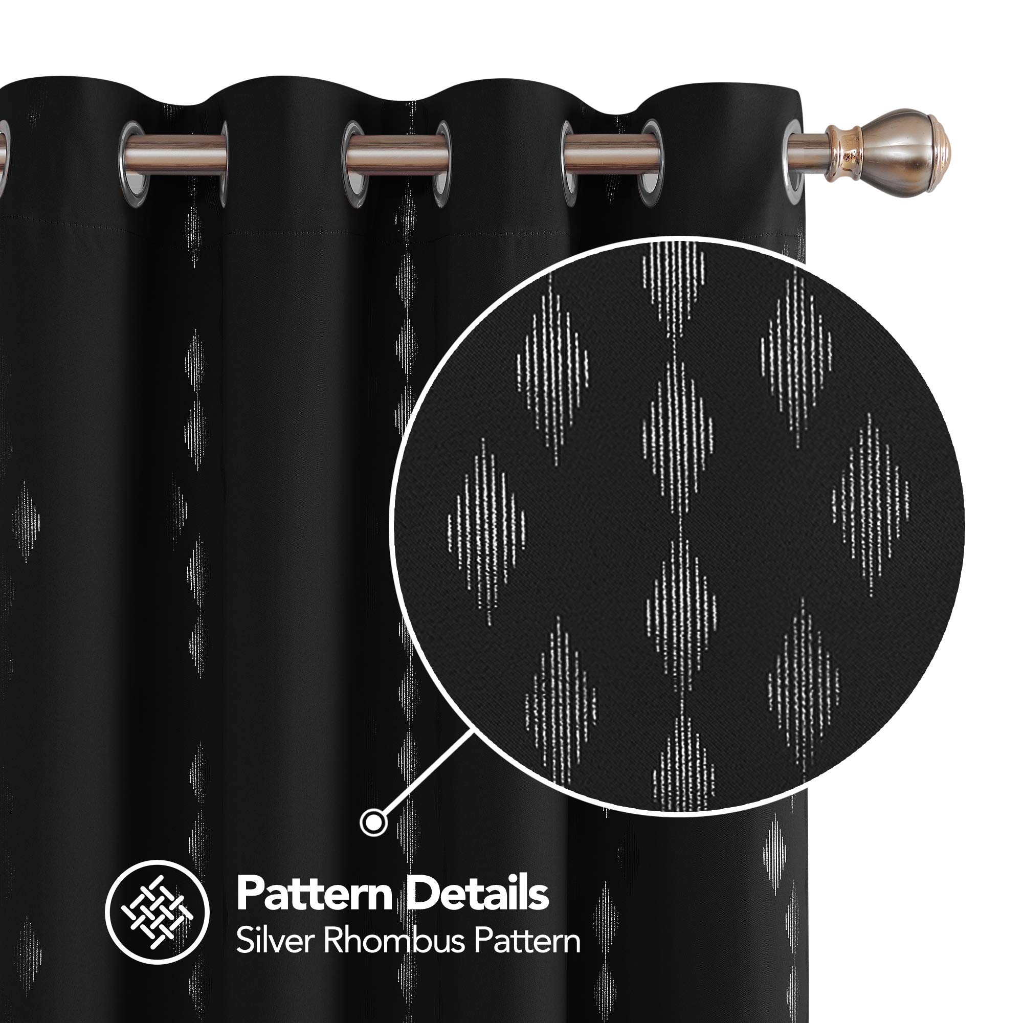 Black Patterned Curtains Curtains & Drapes 2023