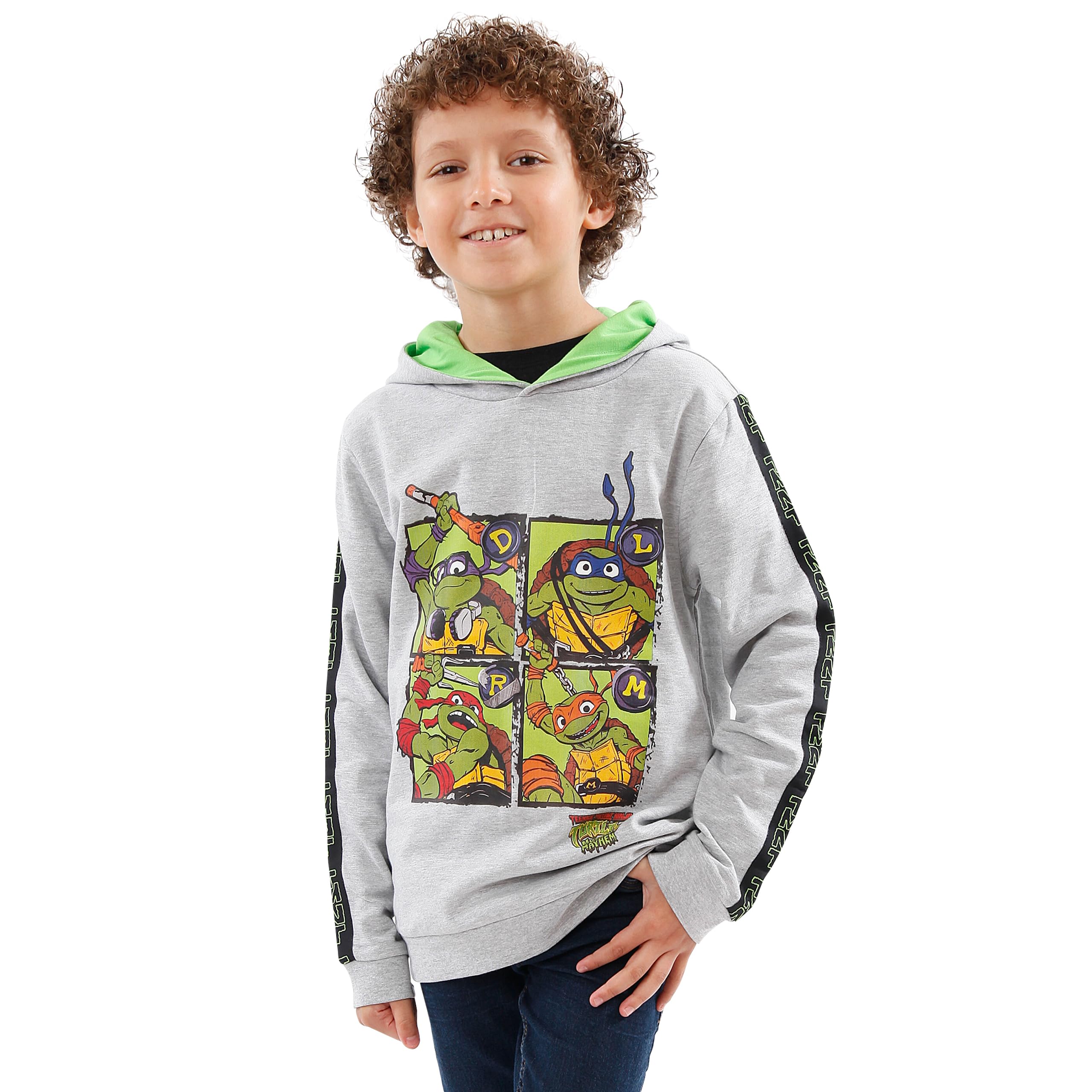 Sudadera para Niños de Las Tortugas Ninja Mutantes Adolescentes | Sudadera con Leonardo, Donatello, Raphael y Michelangelo | Tallas de 5 a 13 Años | Merchandising Oficial de TMNT