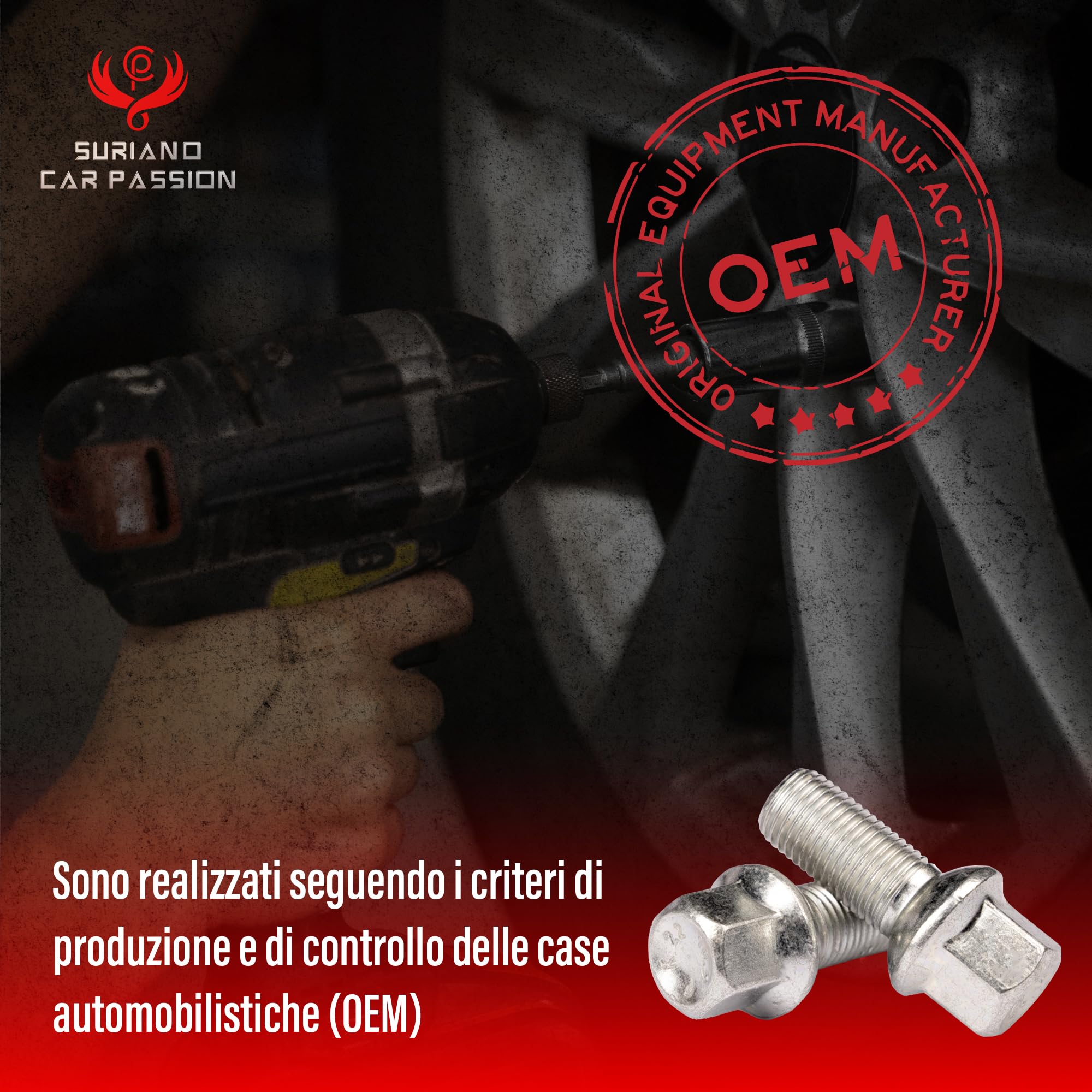 Kit 20 Bulloni Ruota Compatibili Con MERCEDES CLASSE A B C V CLA SLK CLC VITO Fissaggio Ruote Gomme Cerchi In Acciaio e In Lega in Ferro Farad MADE IN ITALY