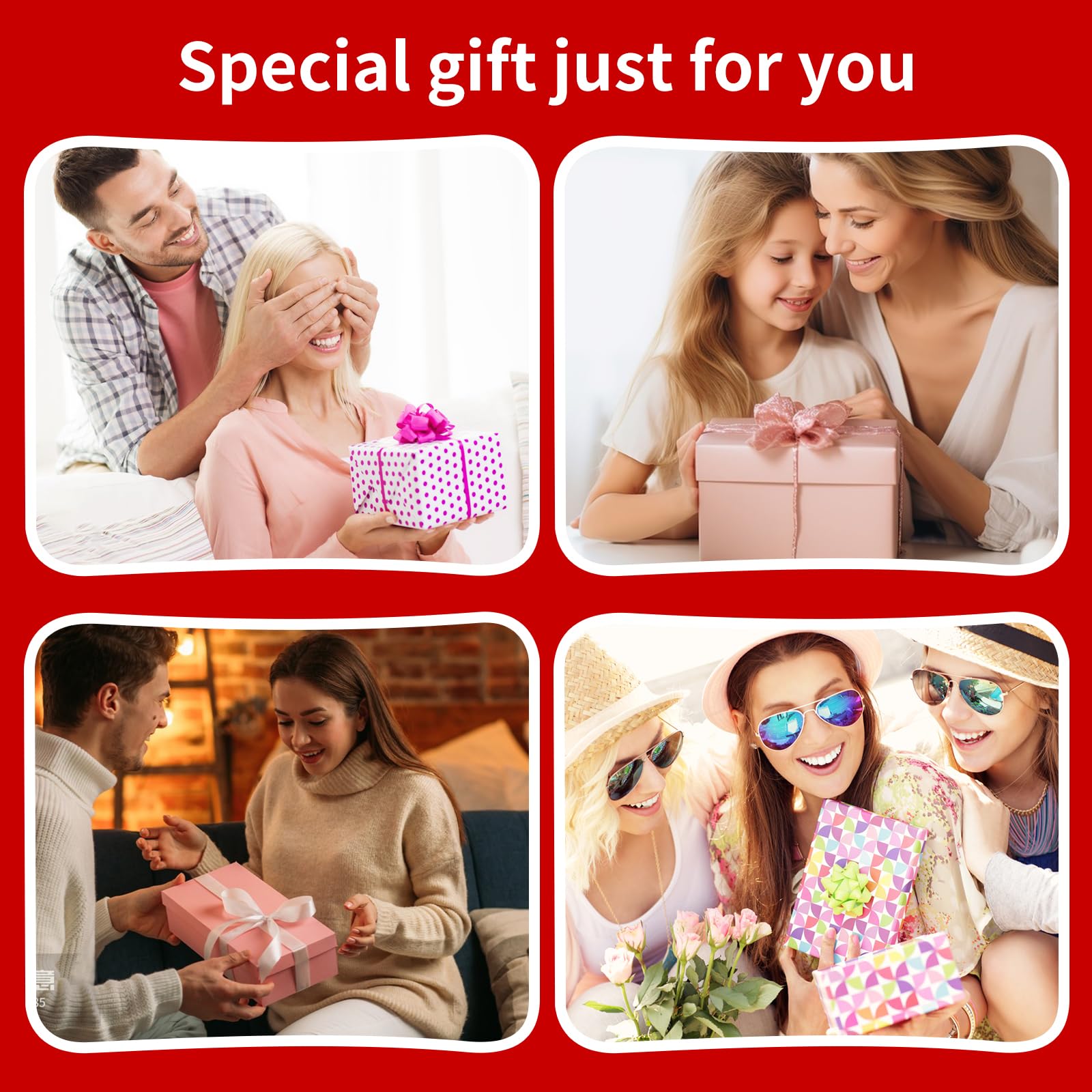 Seachrgif Rosa Eterna,Regalo Natale Donna Regali per Moglie, Madre, Sorella, Cognata, Migliore Amica, Suocera e Amica, Compleanno, Matrimonio,San Valentino,Ringraziamento, Idea Regalo di Natale