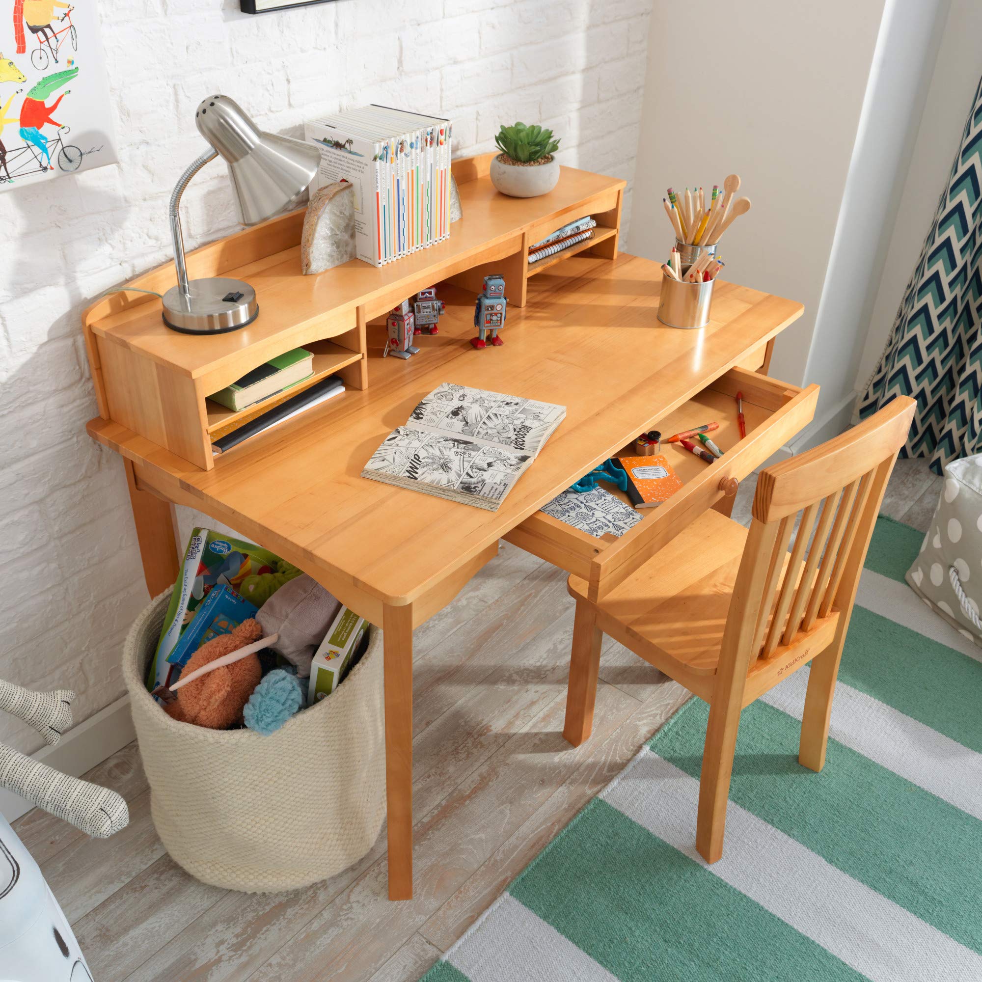 Kids Desk Avalon Desk With Hutch And Chair Kidkraft Avalon Wooden