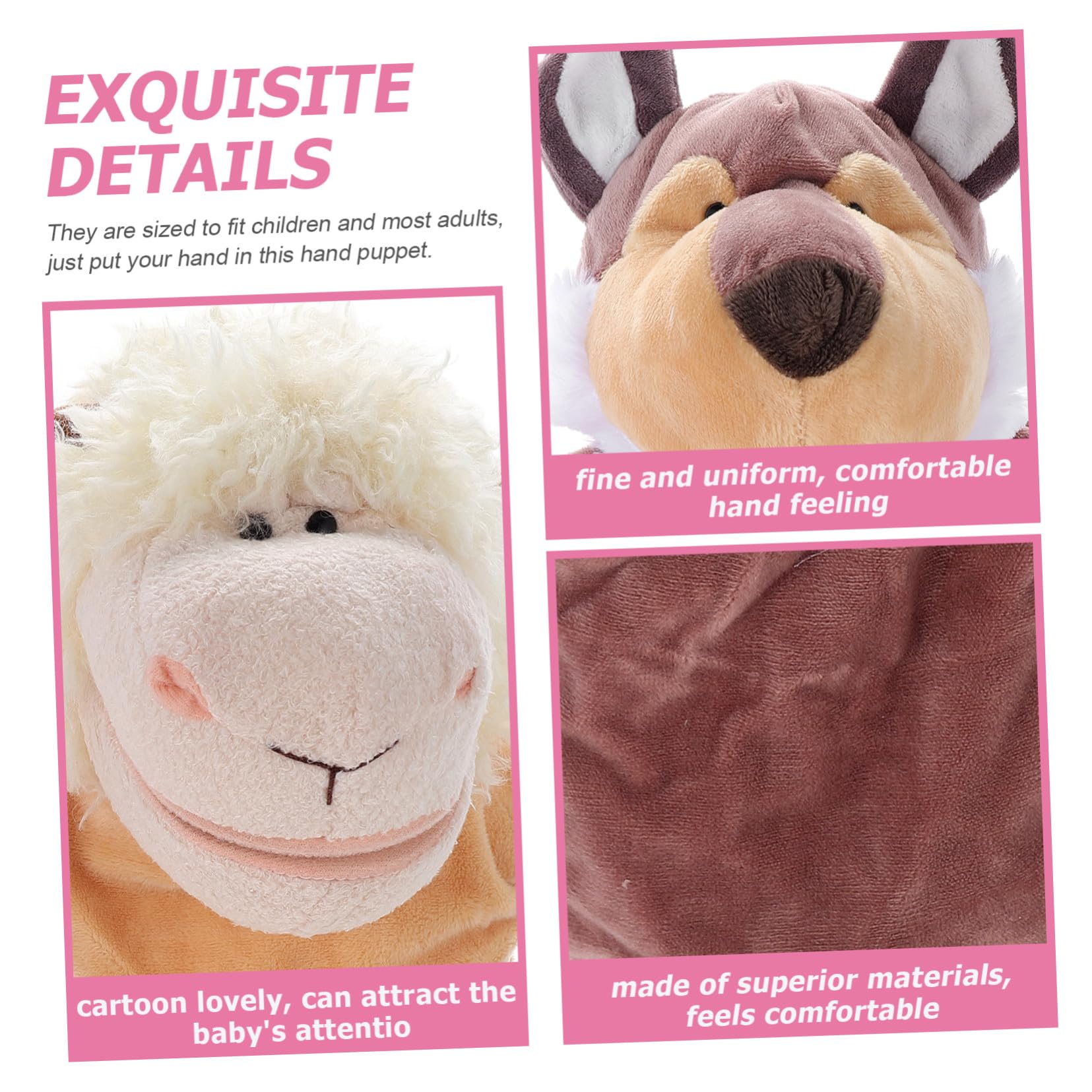 5 Piezas Marionetas de Mano Animales de Peluche para Juguetes Interactivos Infantiles para Desarrollo y Casa Escuela y Jardín de Infancia