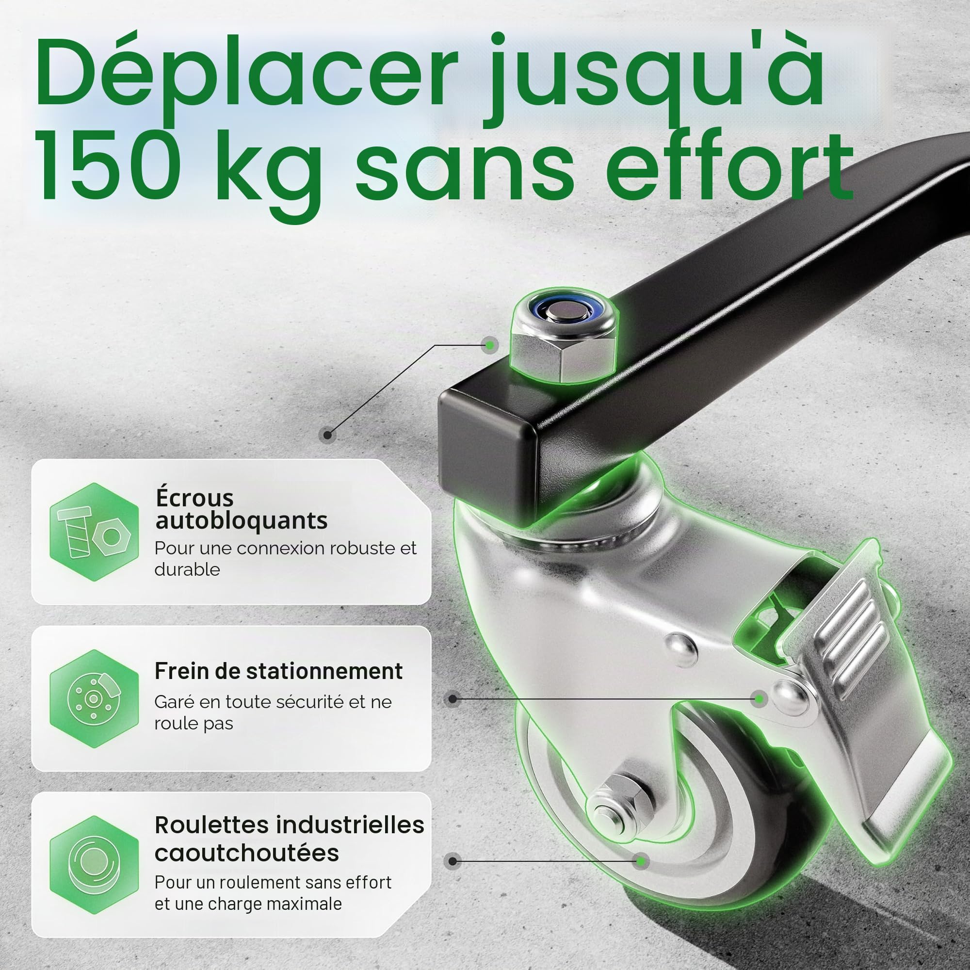 Felgenbaum XL avec housse de protection | Support à pneus mobile pour 4 pneus de voiture jusqu'à 285 mm de largeur et 24 pouces | Rangement stable et peu encombrant pour pneus