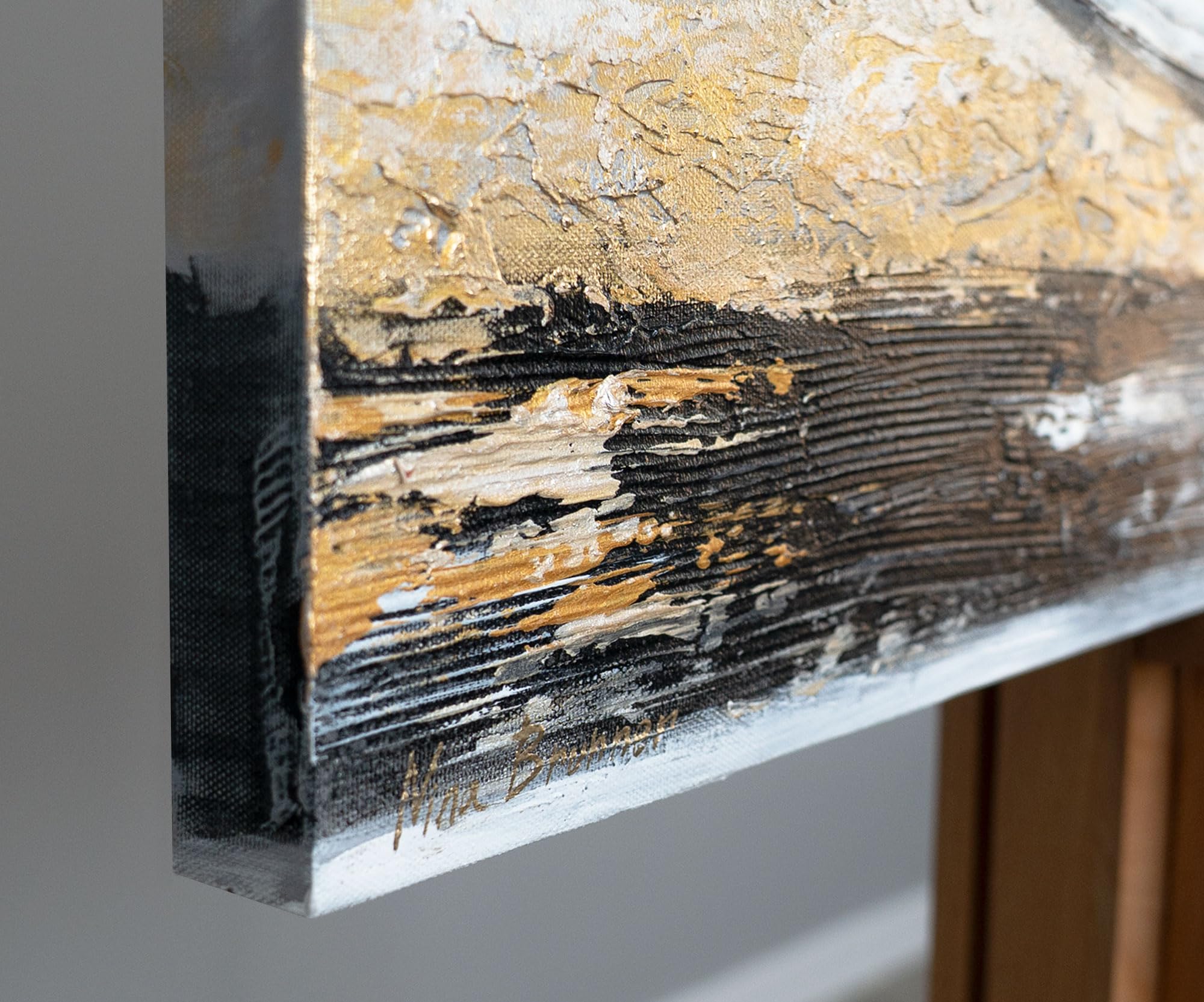 YS-Art Schöne bilder Acryl gemalt auf Leinwand handgemalt der Abstraktionen Wandbild Wohnzimmer Büro modernes Wohndekor Galerie Bild Kunstwerk Gemälde groß 115x50 cm