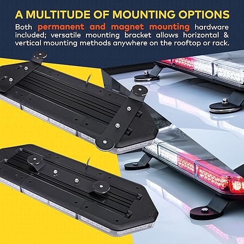 Miniatura 4 de LAMPHUS - Luz estroboscópica NanoFlare NFMB40 de emergencia (LED, 40 W), color azul, 26", Ambar