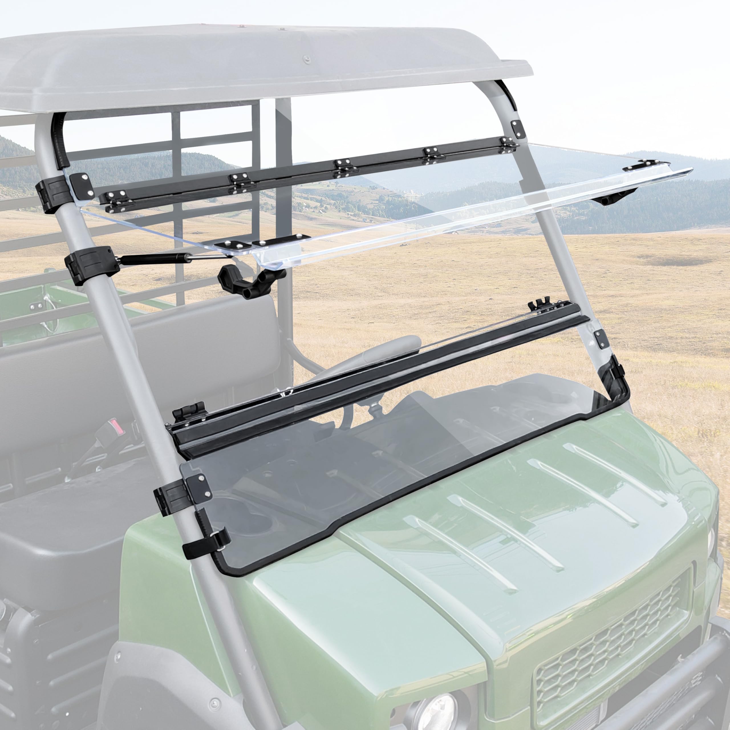 ハミルトン　ディスプレイ　セット　希少　F ④ Amazon.com: POKIAUTO 3-IN-1 Flip Up Windshield for Kawasaki Mule