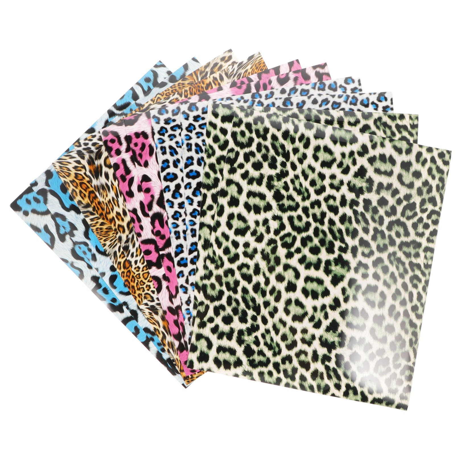 10 Blatt Leopard Transferfolie für Textilien und Papier aus Pu Material Leicht zu Schneiden für Selbstgemacht Kleidung und Bastelarbeiten mit Kindern