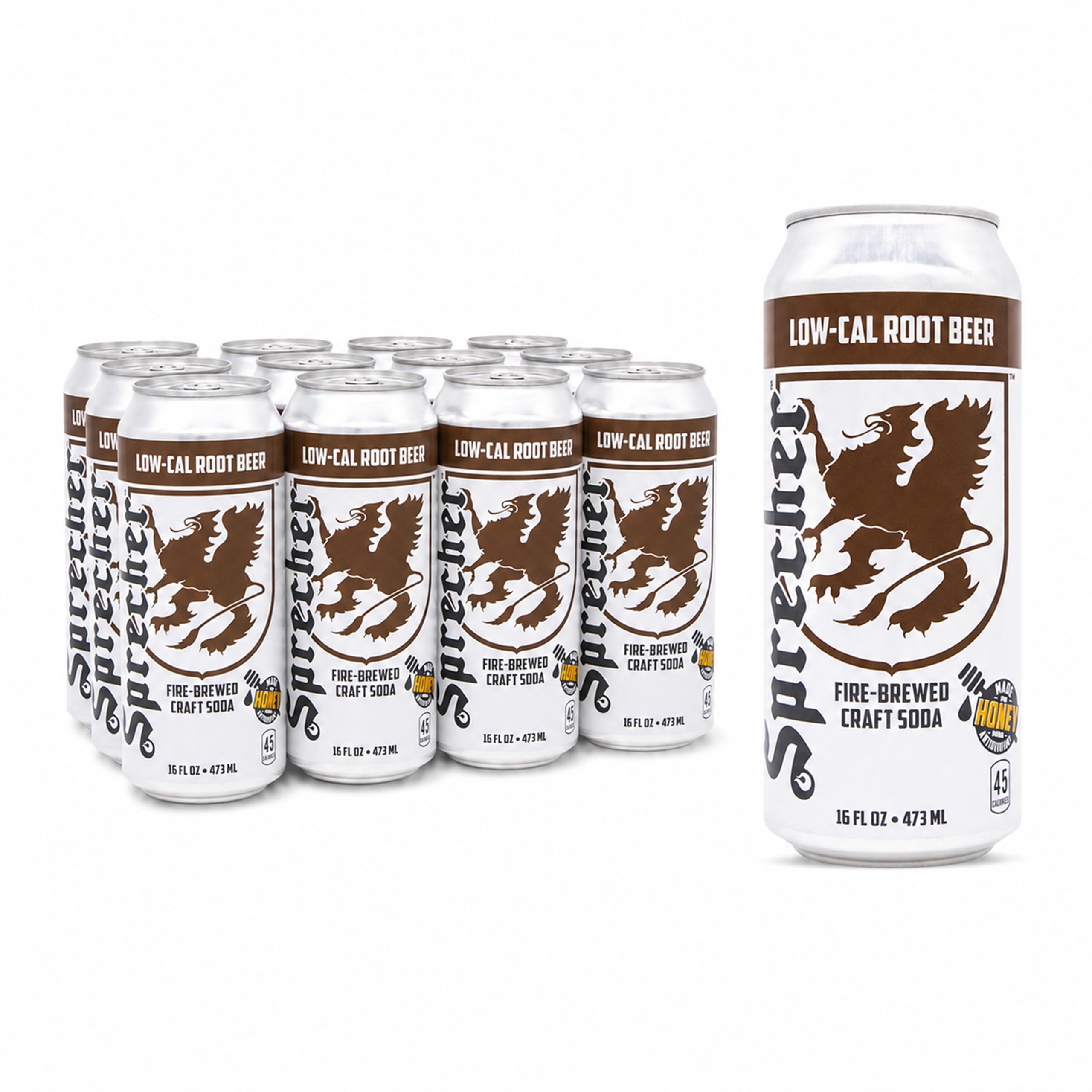 Amazon.com : Sprecher Low Cal Root Beer Soda 16 fl oz Cans (12