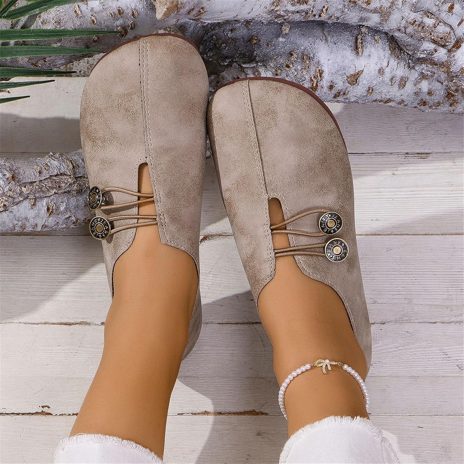 Flats Shoes for Women Round Toe Dressy Ballet Flats Lightweight Slip On Business Work Loafer Shoes Comfortable Casual Walking Shoes - Image 2