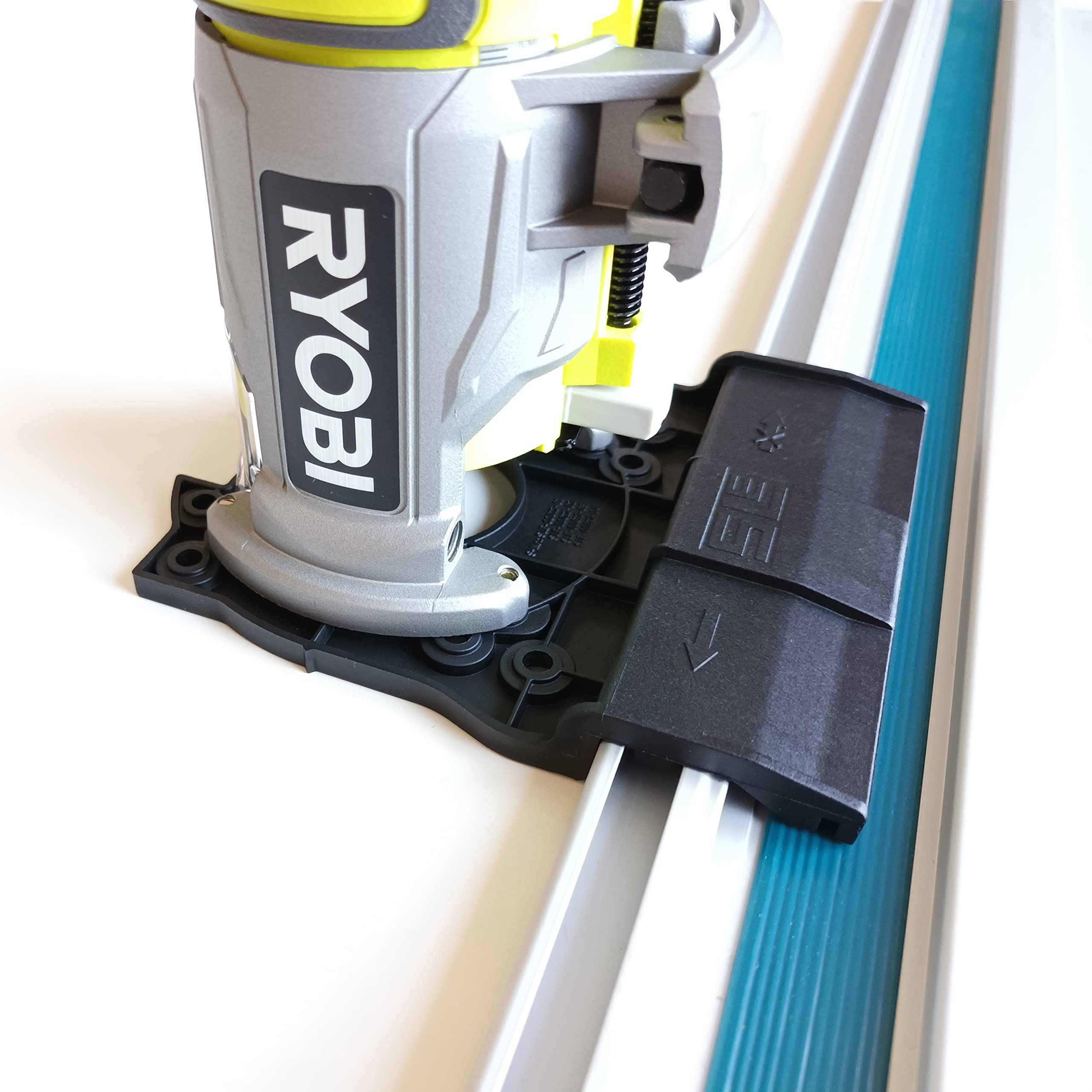 Adaptateur de rail de guidage professionnel pour Ryobi R18TR / RTR18 / AEG BOF 18BL2 Ridgid 18-Volt-Octane™ pour rail de guidage Makita/Bosch/Festool/Mafell pour défonceuse, défonceuse de bordure