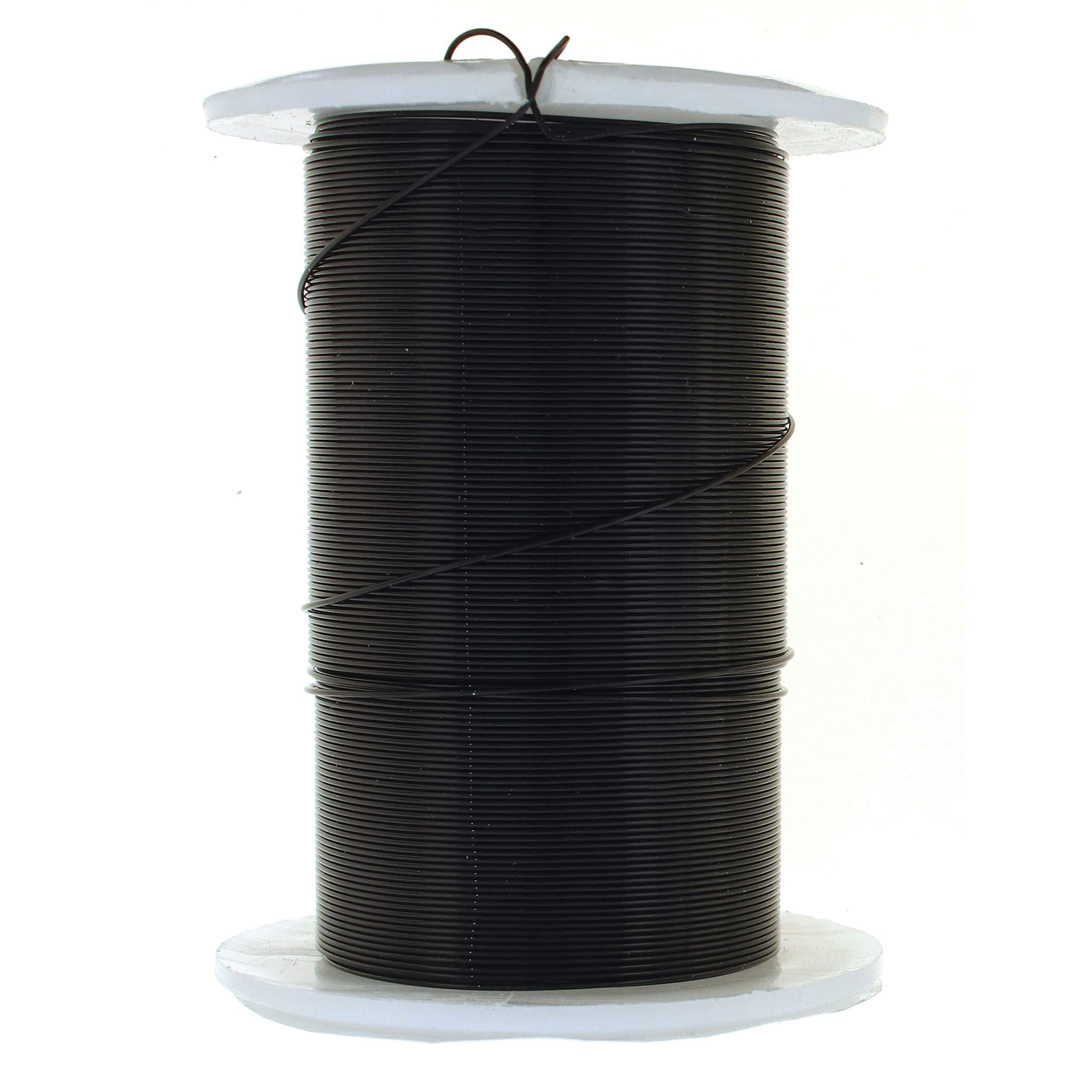 The Beadsmith Wire Elements 18-Gauge Lacquered Tarnish-Resistant Copper Wire for Jewelry Making 10 Yard, 9.14 Meter Spool (Black Color) - Image 2