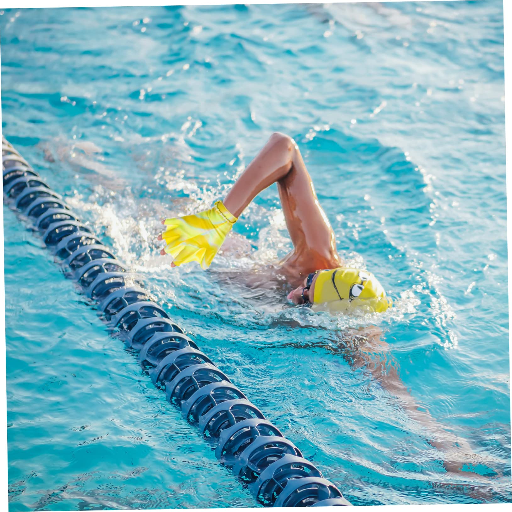 SUPVOX 2 Pairs Silicone Swimming Webbed Gloves for Upper Body Diving Supplies Adults' Water Resistance Training