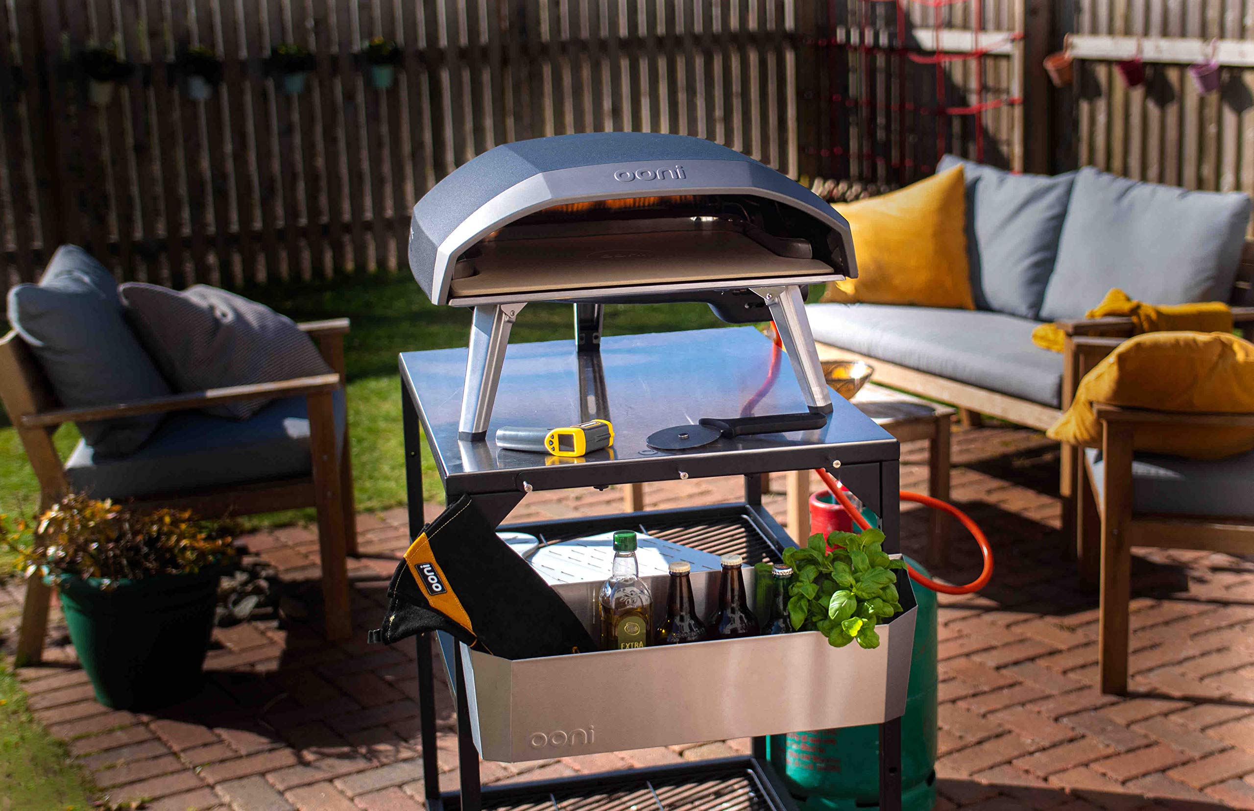Ooni Boîte Tout Usage Medium en Acier Inoxydable - Peut être Montée sur la Table Modulaire Medium ou Utilisée comme Boîte de Rangement Cuisine Extérieure