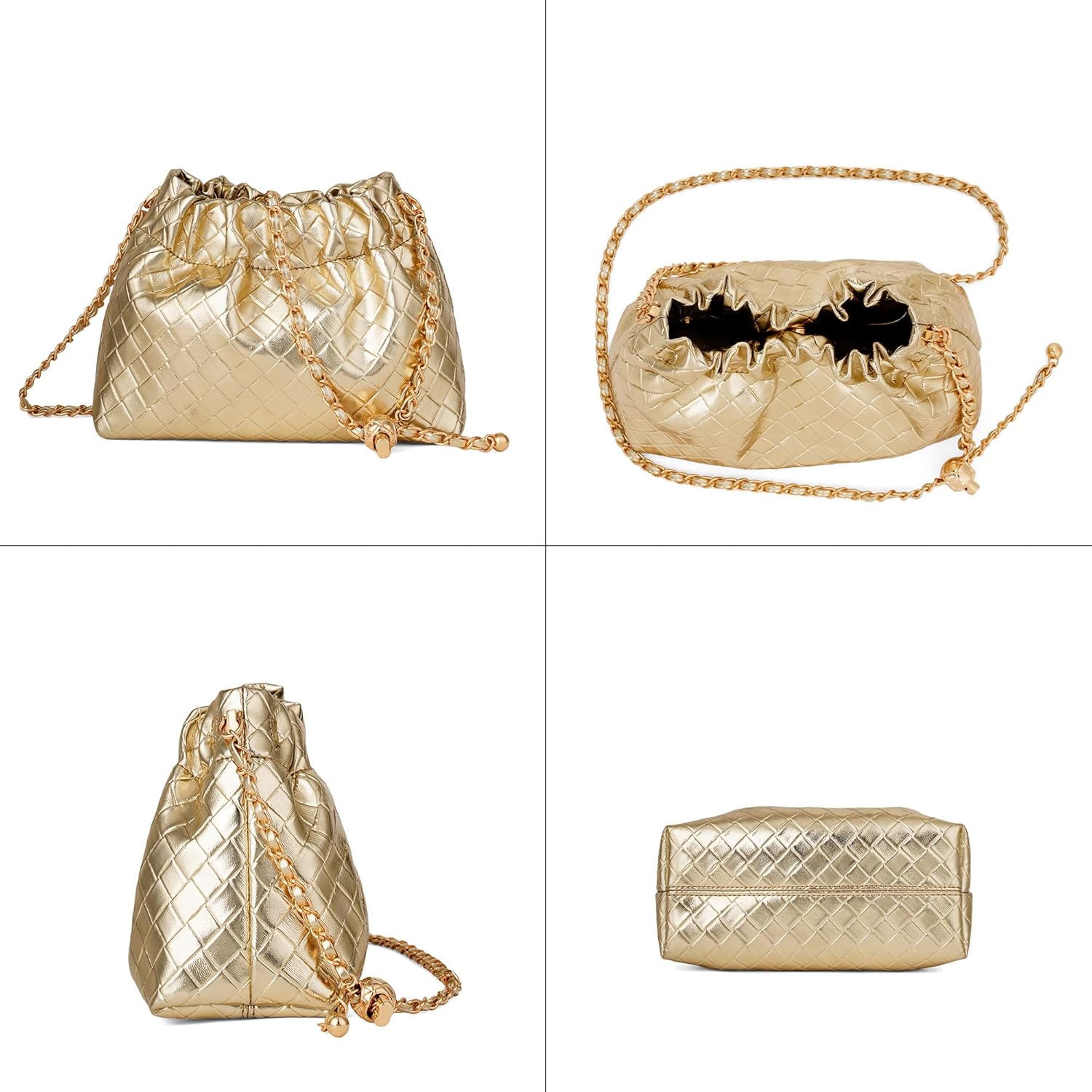 Clutch Evening Purse, Mini Dumpling Crossbody Bag Womens Shoulder Handbags