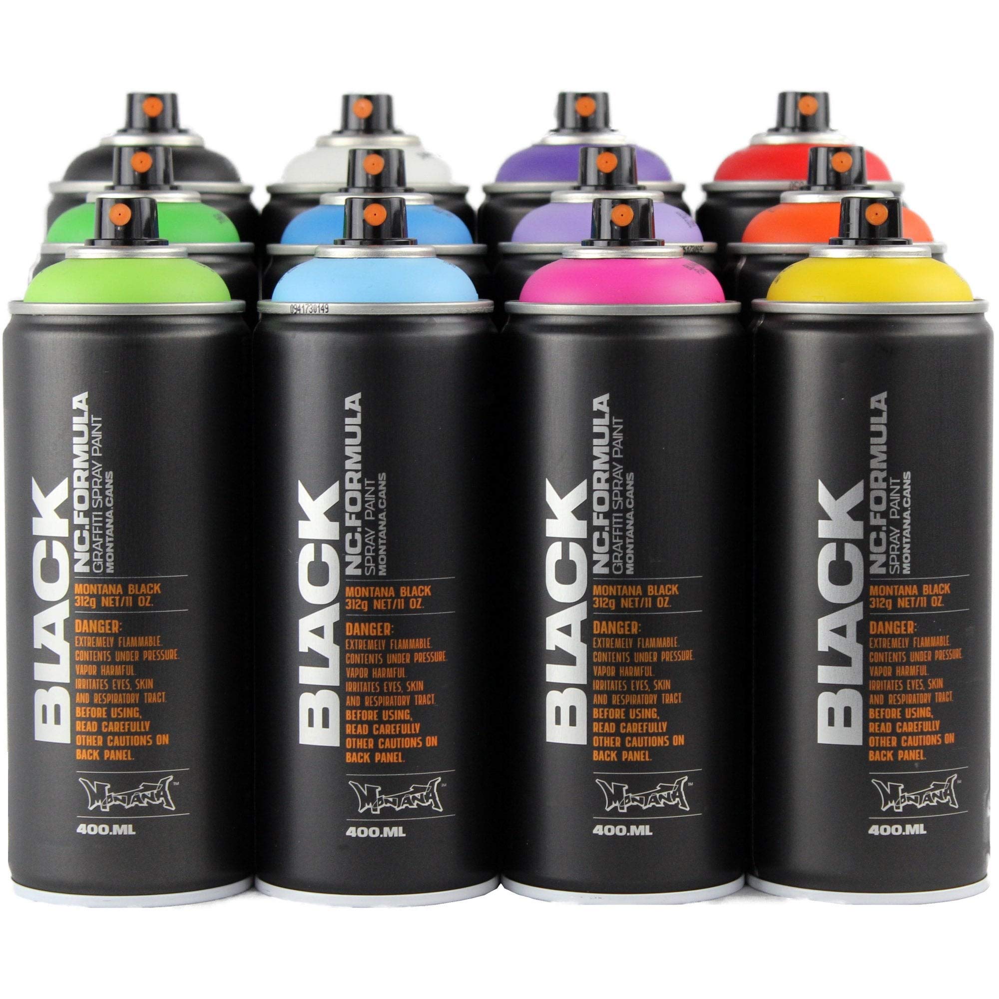 Montana Black Spray Paint 12 Pack