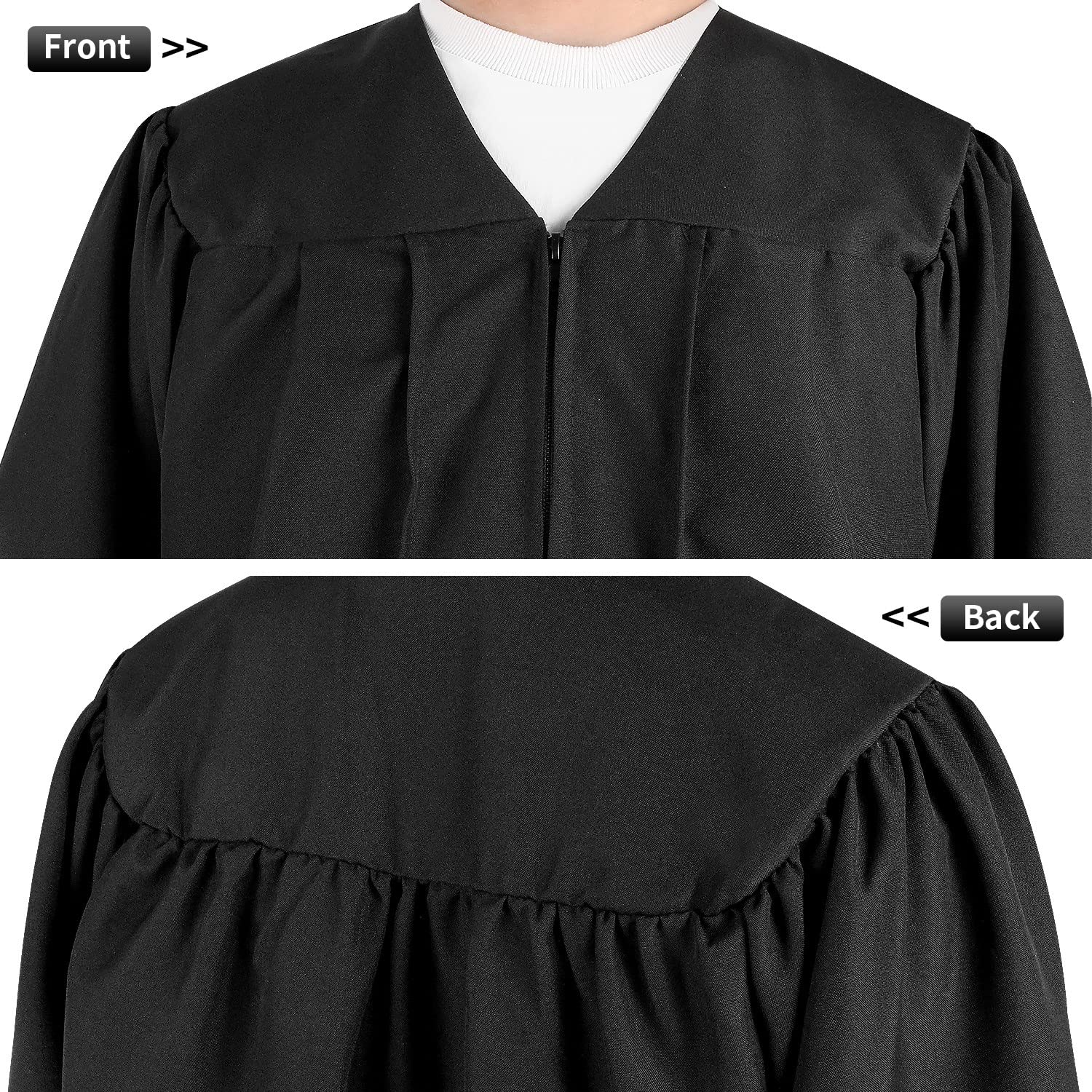 KEELYY Graduacion Birrete y Toga, Toga Graduacion Gorro Graduación, Sombrero y Ropa de Graduacion Hombre Mujer, para Graduacion de Secundaria y Universidad