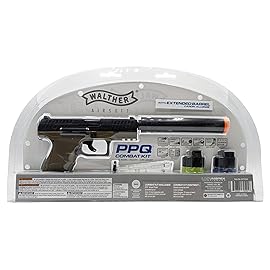 Elite Force Walther PPQ 6mm BB Pistol Airsoft Gun, Combat Kit (Airgun, 800 BBS and 2 Mags)