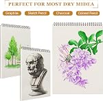 DagouColor Drawing Paper for Kids, 50 Sheets (100 Pages) 9"x12" Sketch Book - White, 2 Pack