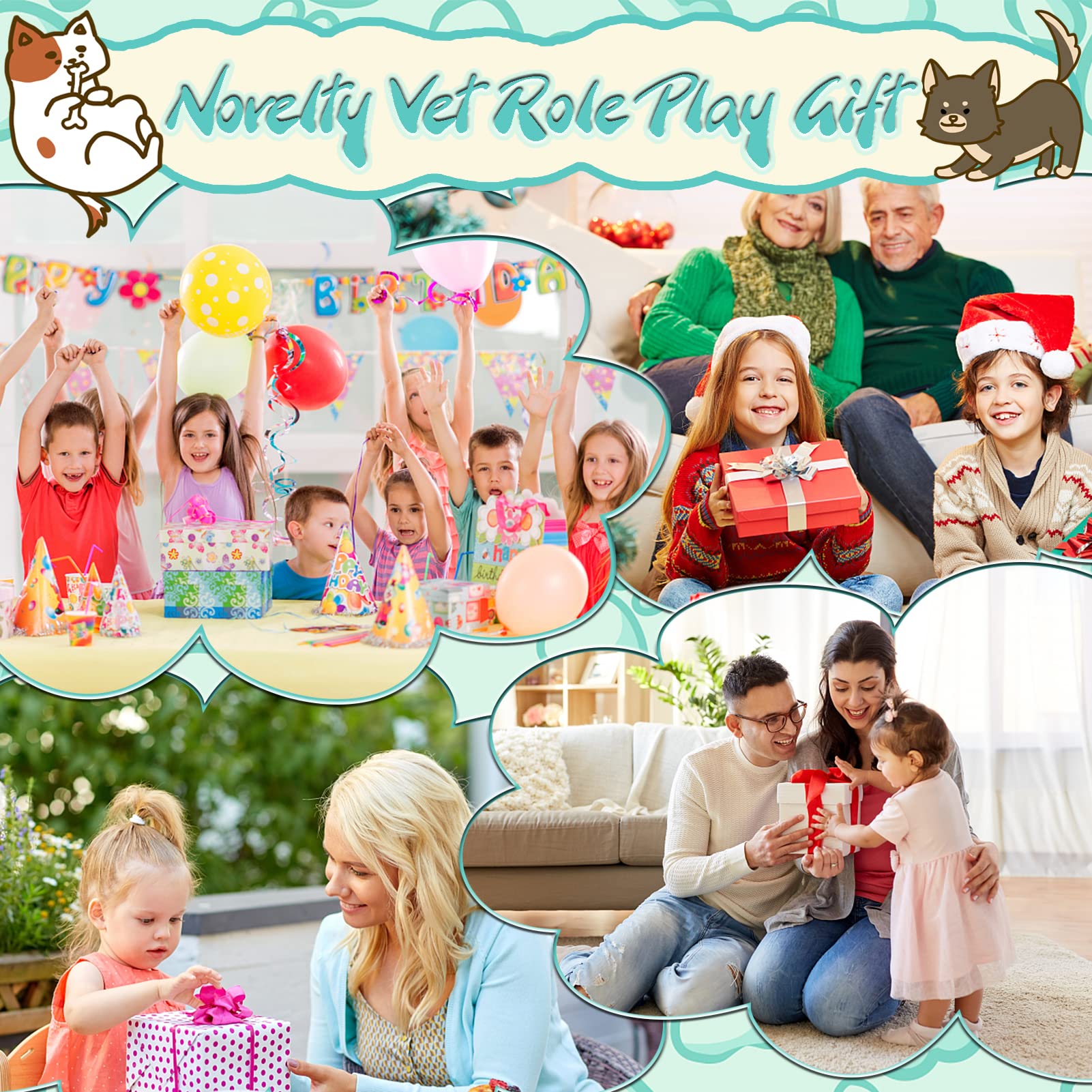 STAY GENT Cane Giocattolo Kit Valigetta Dottoressa Bambina Cagnolino Che Abbaia e Cammina 12Pezzi Peluche Cane Robot Pet Alimentazione Talk Gioco Regalo Giochi Bambini Bambina 2 3 4 5 6 7 Anni Femmina