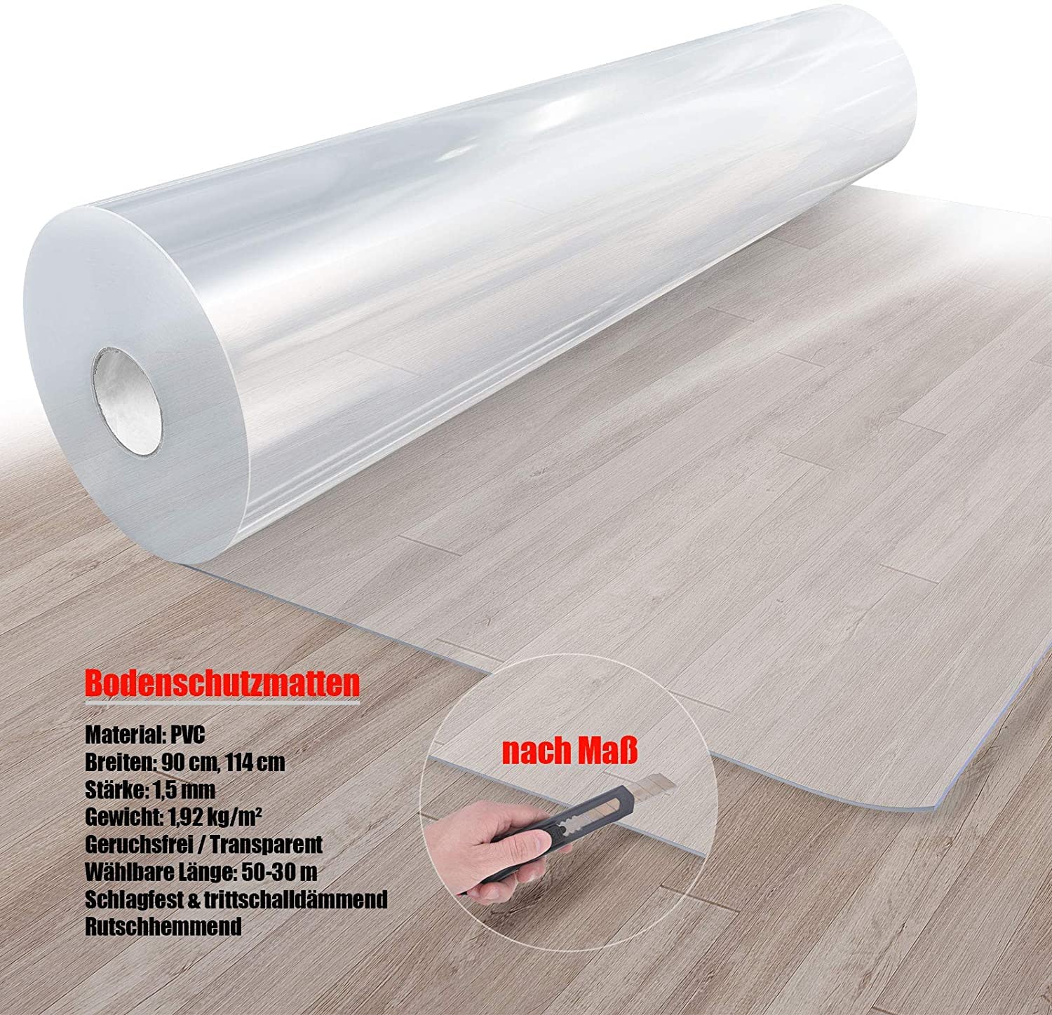 Tappetino Protettivo in PVC Trasparente 150x150 cm - Protezione per
