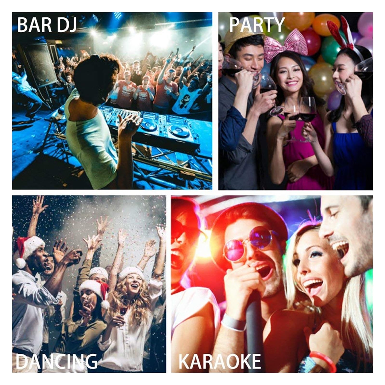 USB Disco DJ Luce stroboscopica con Remote Party Holiday Xmas Music Club Bar Dance Sound attivato Flash LED RGB Stage Lighting