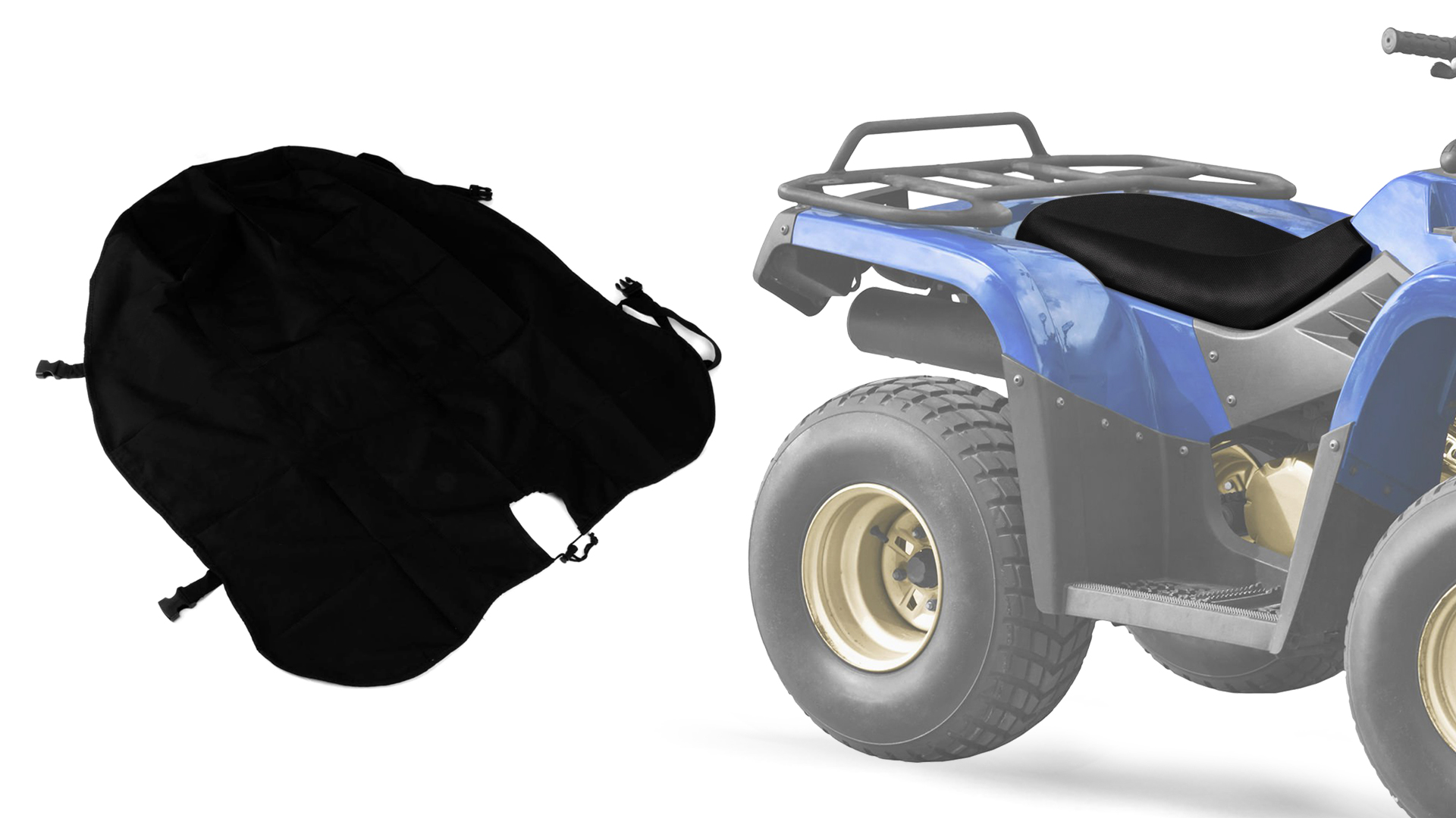 Qiyupavto Housse De Siège Imperméable à Quatre Roues Pour VTT Polaris Sportsman 570 450 850, Polaris Scrambler 400 500 850, Honda Rancher 420 58 X 25,4 Cm